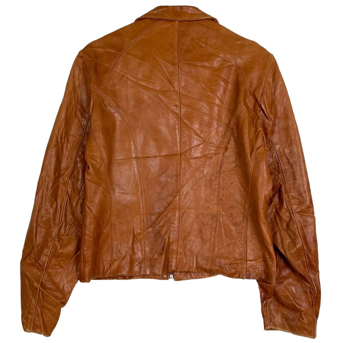 Vintage 💥80s COWHIDE LEATHER BIKER INSPIRED SCHOTT JACKET Size US S / EU 44-46 / 1 - 9 Thumbnail
