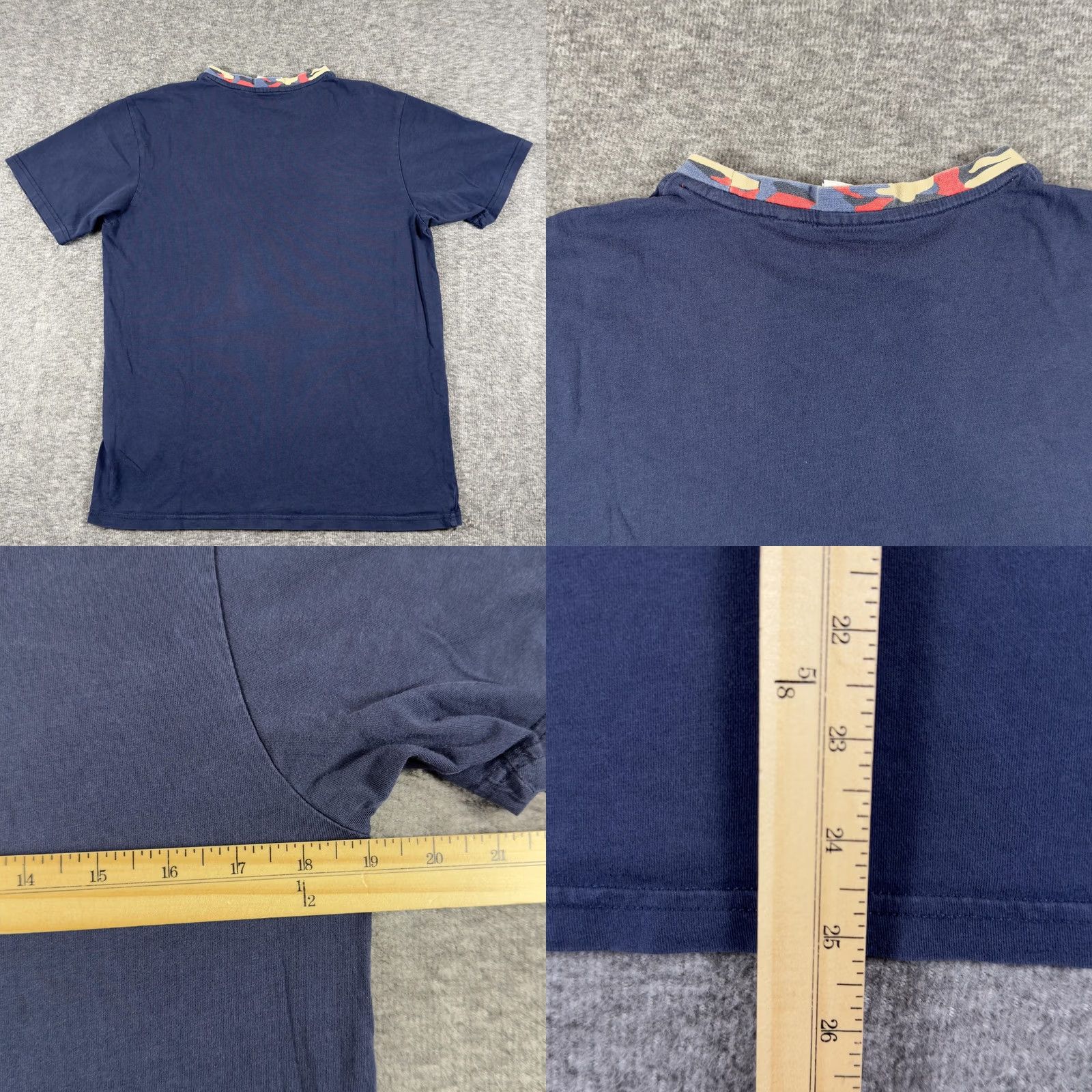 Oscar De La Renta Oscar De La Renta Shirt Mens Medium Blue Crewneck Tee T-Shirt Camo Size US M / EU 48-50 / 2 - 8 Thumbnail