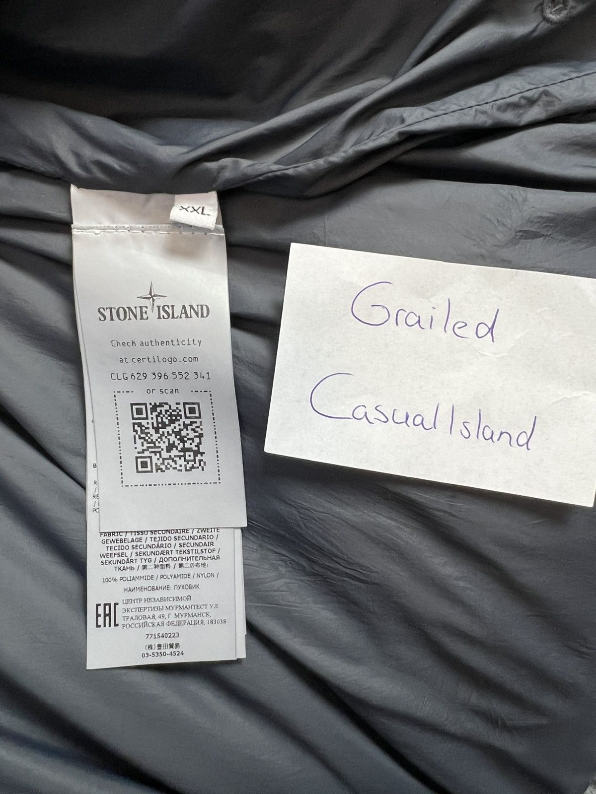 Stone Island Stone Island | Garment Dyed R-NY Down | Grey | Size XXL Size US XXL / EU 58 / 5 - 16 Thumbnail