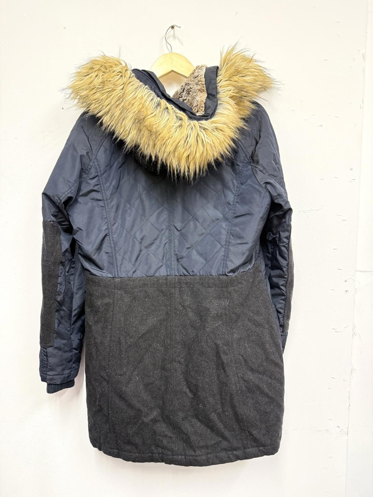 Other Men's Navy Blue Parka with Faux Fur Hood Size US L / EU 52-54 / 3 - 4 Thumbnail