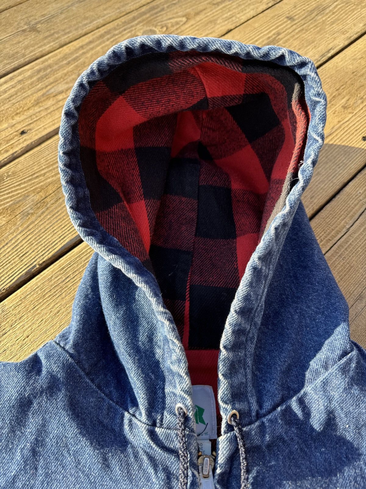 Vintage Vintage KEY Denim Work Jacket 3XL Buffalo Plaid Lined 80s Size US XXL / EU 58 / 5 - 7 Thumbnail