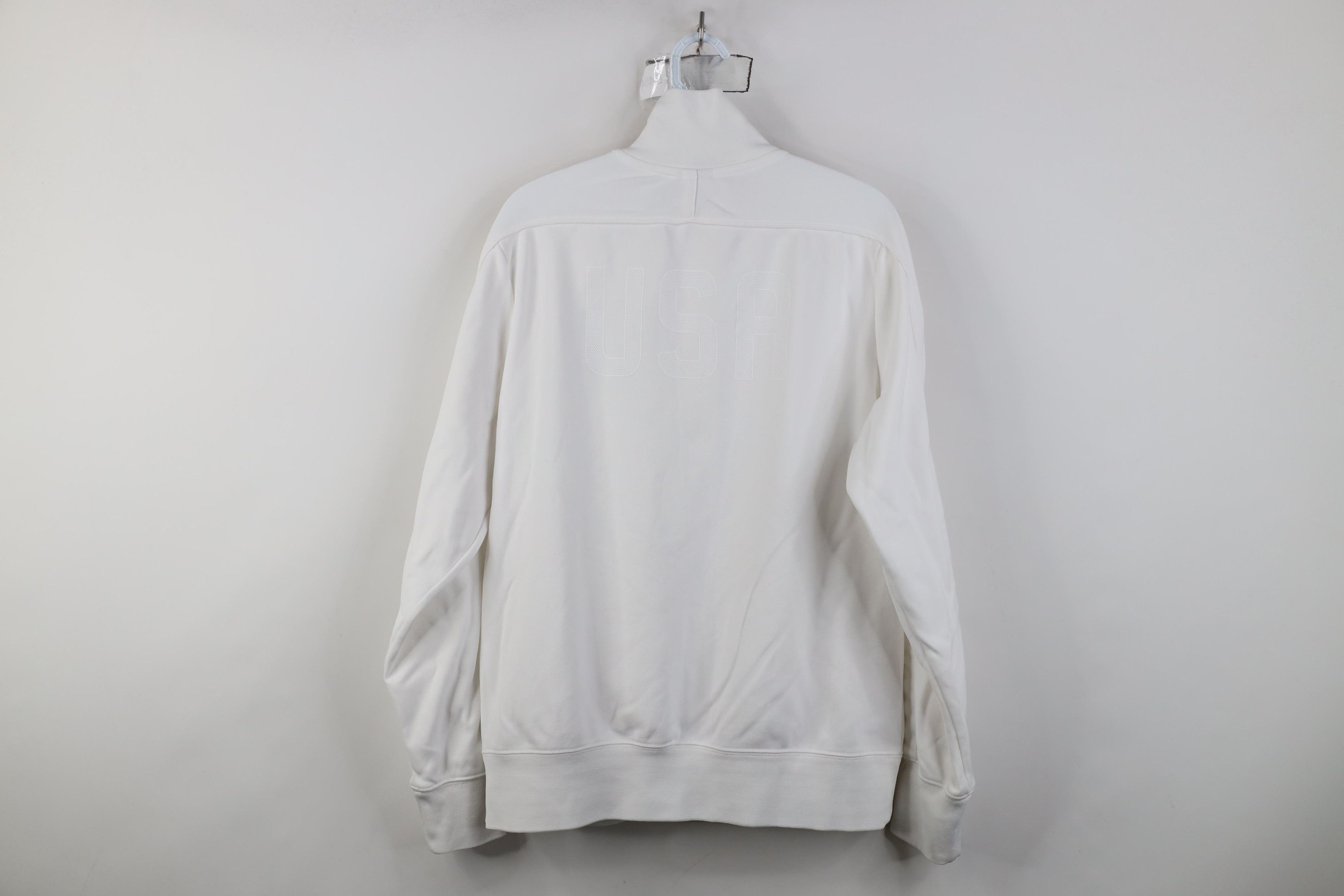 Nike Vintage Nike Team USA Soccer Football Full Zip Jacket White Size US L / EU 52-54 / 3 - 15 Thumbnail