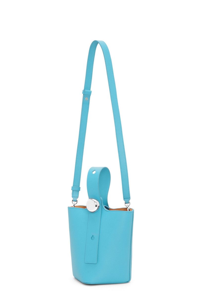 Loewe o1in1g0526 Size:OS / Mini Pebble Bucket Smooth Calfskin Blue Size ONE SIZE - 5 Thumbnail