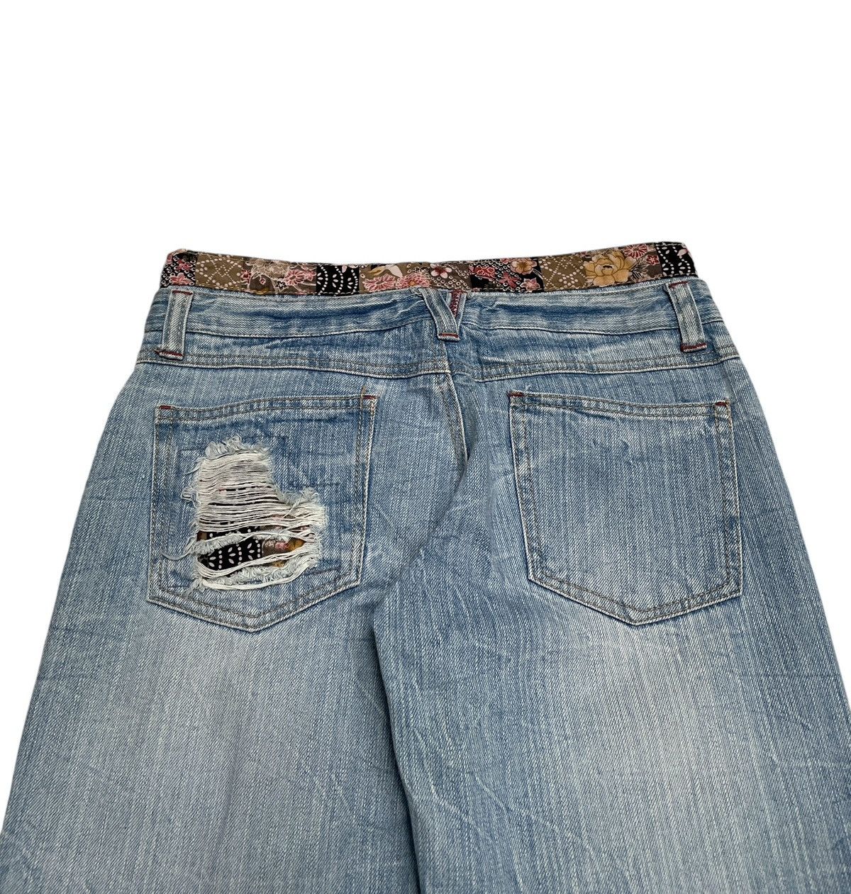 If Six Was Nine × Japanese Brand Rare Vintage Japanese Brand Double Waist Sukajan Jeans 1990s Size US 31 - 4 Thumbnail