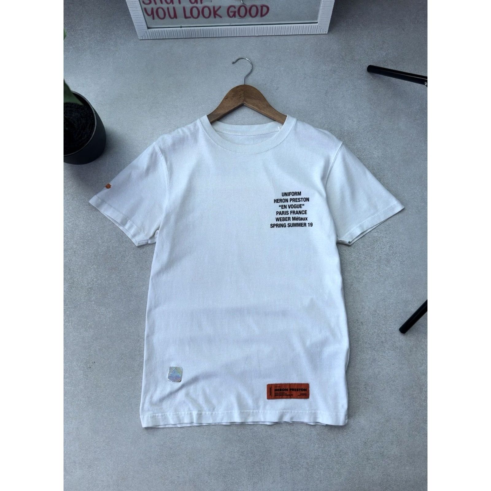 Heron Preston Heron Preston Shirt Mens XS White Metal Worker Logo Size Size US XS / EU 42 / 0 - 2 Thumbnail