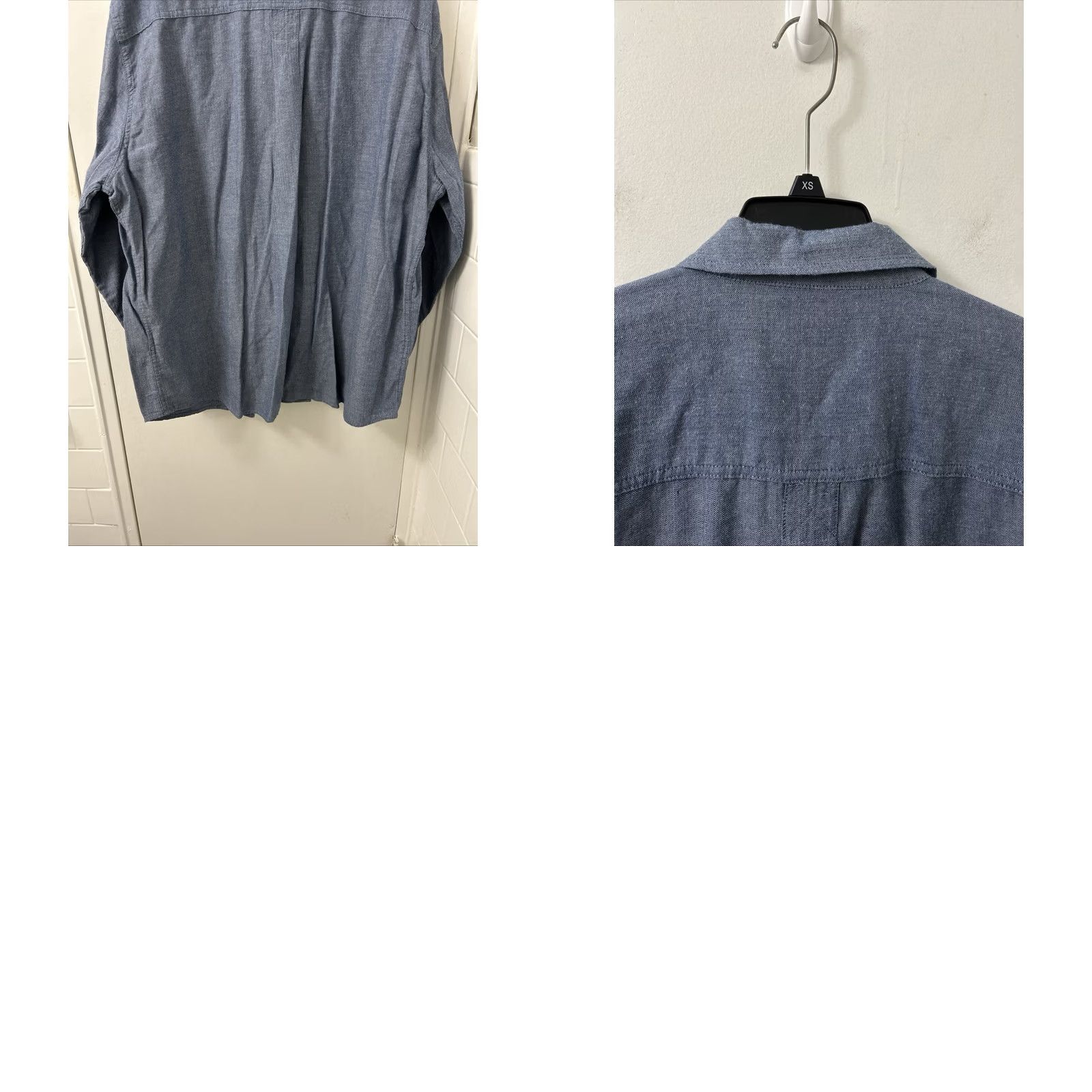 Vintage VINTAGE Woolrich Shirt Mens XL Blue Herringbone 100% Organic Cotton Button Down L/S Size US XL / EU 56 / 4 - 9 Thumbnail