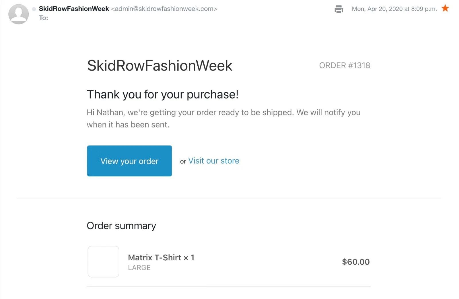 Other 2019 Skid Row Fashion Week Matrix T-Shirt Size US XL / EU 56 / 4 - 9 Thumbnail