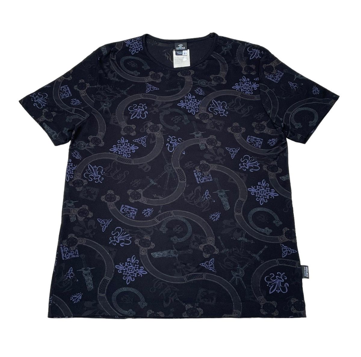 Designer × Versace × Vintage Vintage Brand Versace Jeans Couture T-Shirt Full Print 2000s Size US L / EU 52-54 / 3 - 1 Thumbnail
