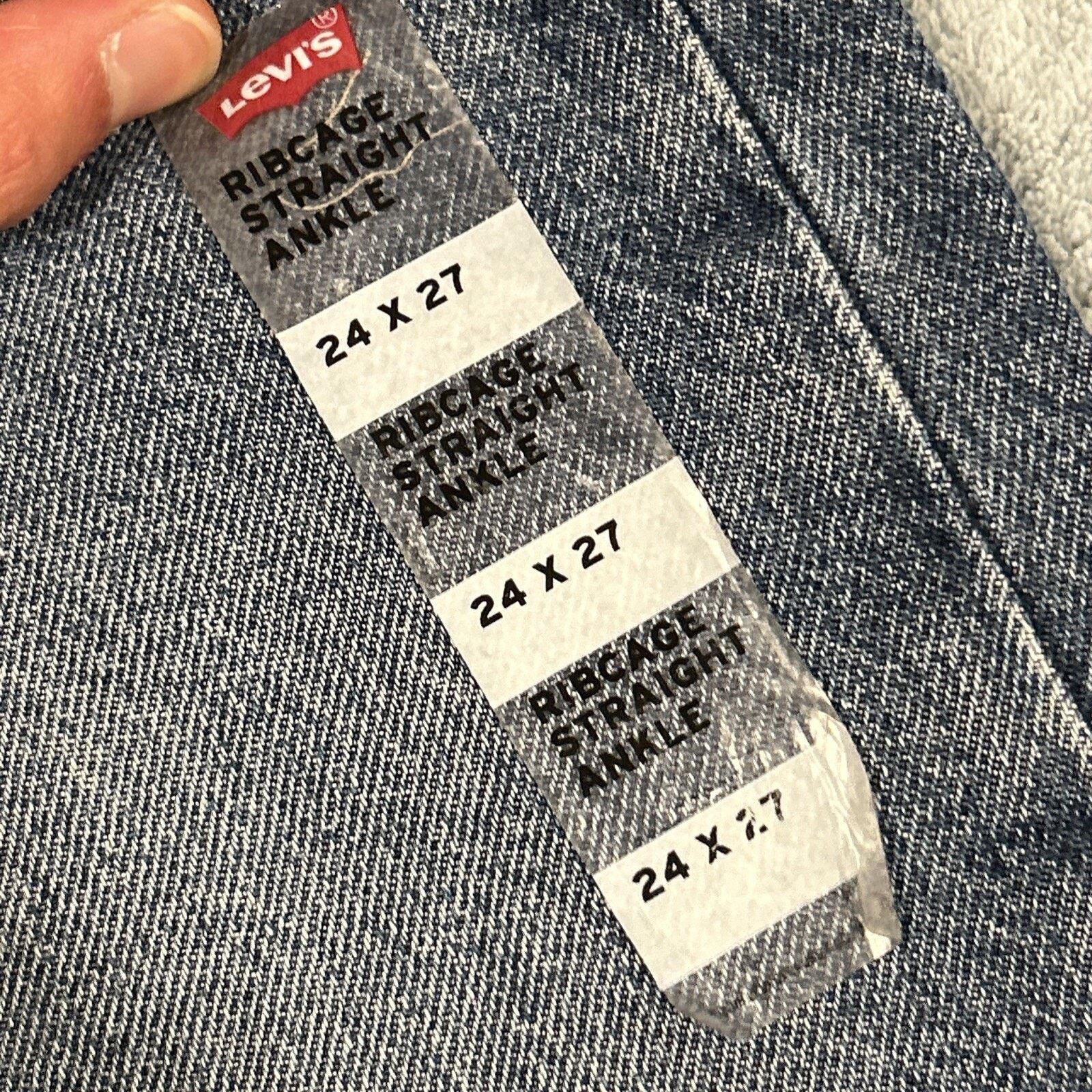 Levi's Levis Ribcage Loose Baggy Jeans Women 24x27 Relaxed Hamilton Size 24" / US 00 / IT 34 - 3 Thumbnail