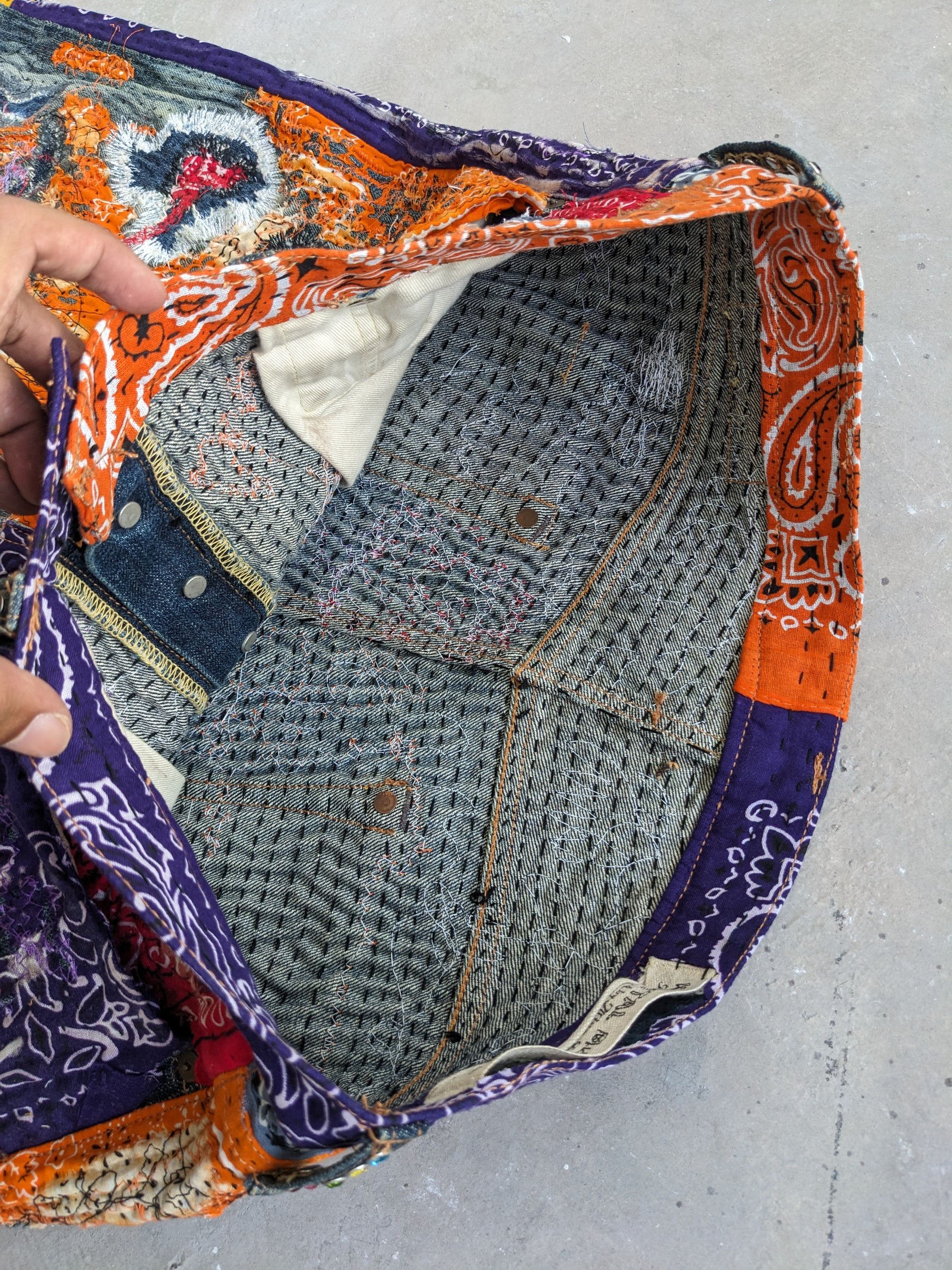 Kapital Jeans Boro Bandana Sashiko Custom 1 Of 1