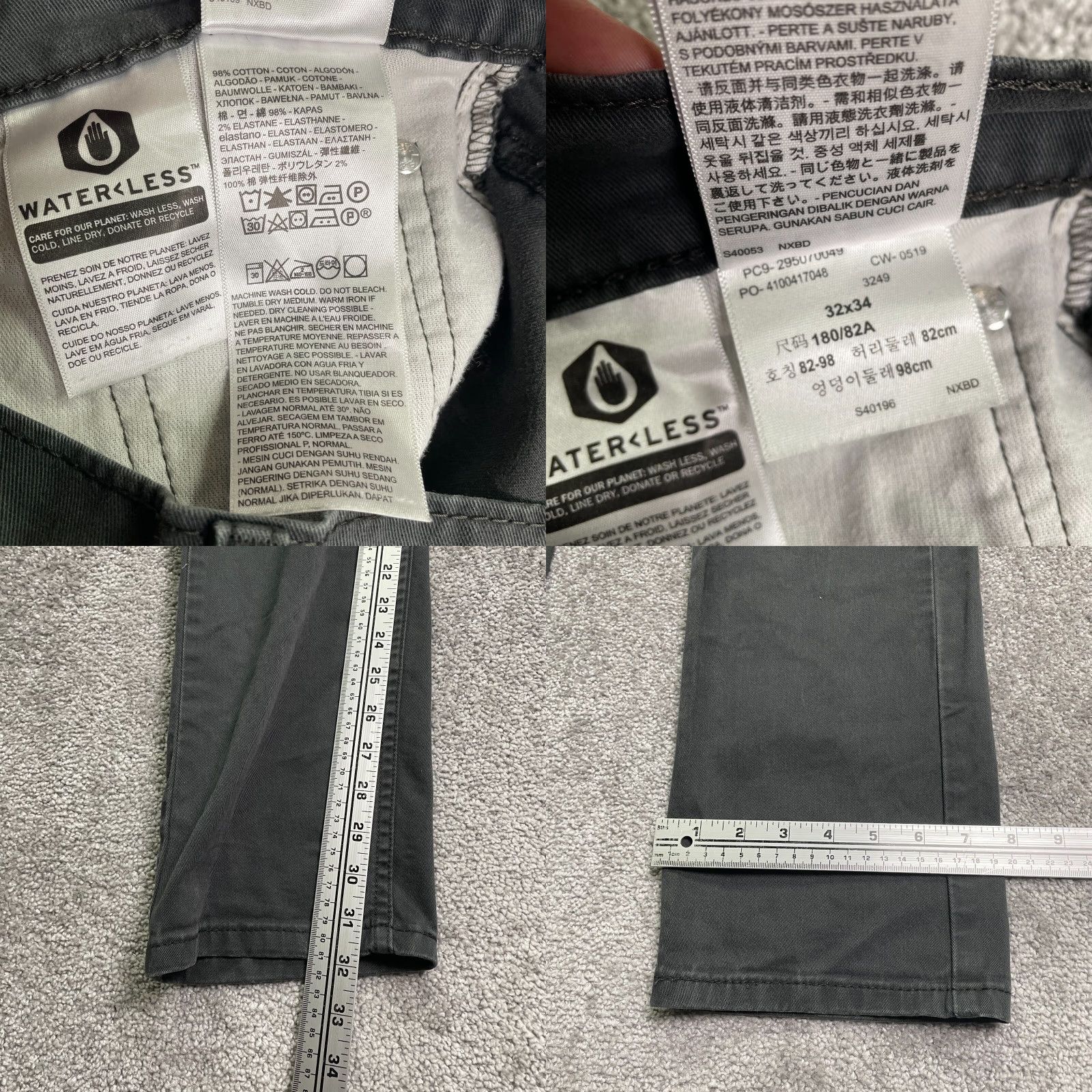 Levi's Levi's 502 Jeans Mens 34x32 Washed Black Denim Straight Leg Cotton Casual Size US 34 / EU 50 - 8 Thumbnail
