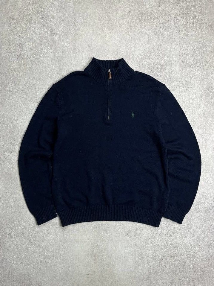 Polo Ralph Lauren × Vintage VINTAGE POLO RALPH LAUREN QUARTER ZIP SWEATER Y2K L Size US L / EU 52-54 / 3 - 1 Thumbnail