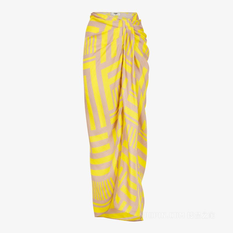 Fendi o1s1wg110825 Skirt in Yellow Size 26" / US 2 / IT 38 - 1 Thumbnail