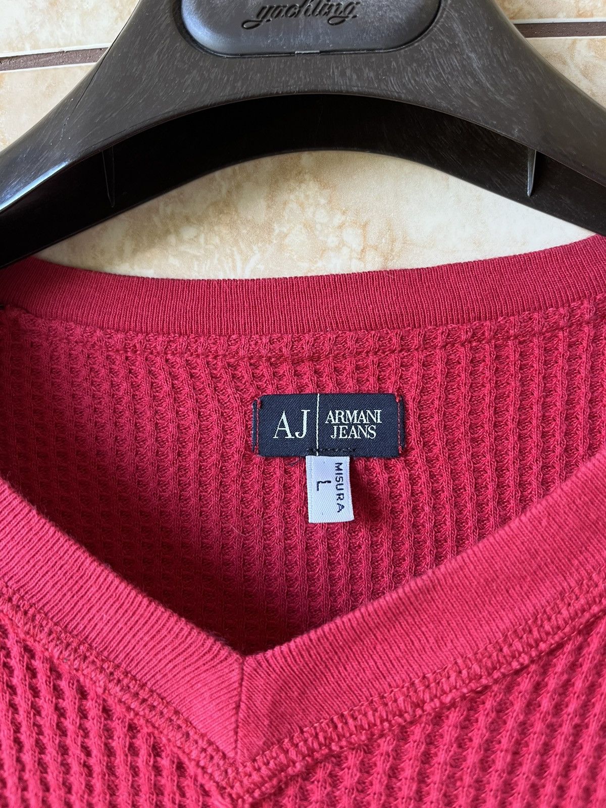 Armani Armani jeans 2000 waffle long sleeve Size US L / EU 52-54 / 3 - 5 Thumbnail