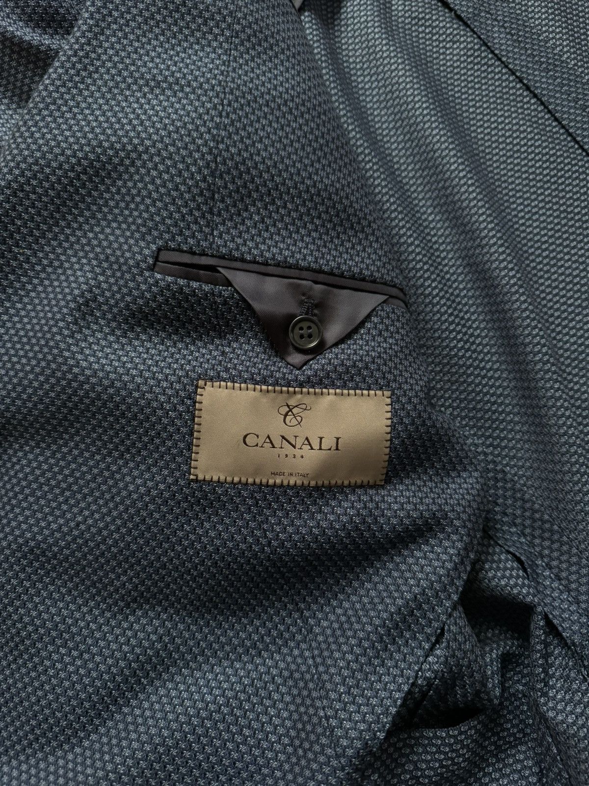 Canali Canali Two Buttons Wool/Silk Single Breasted Blazer Jacket Size 44L - 8 Thumbnail