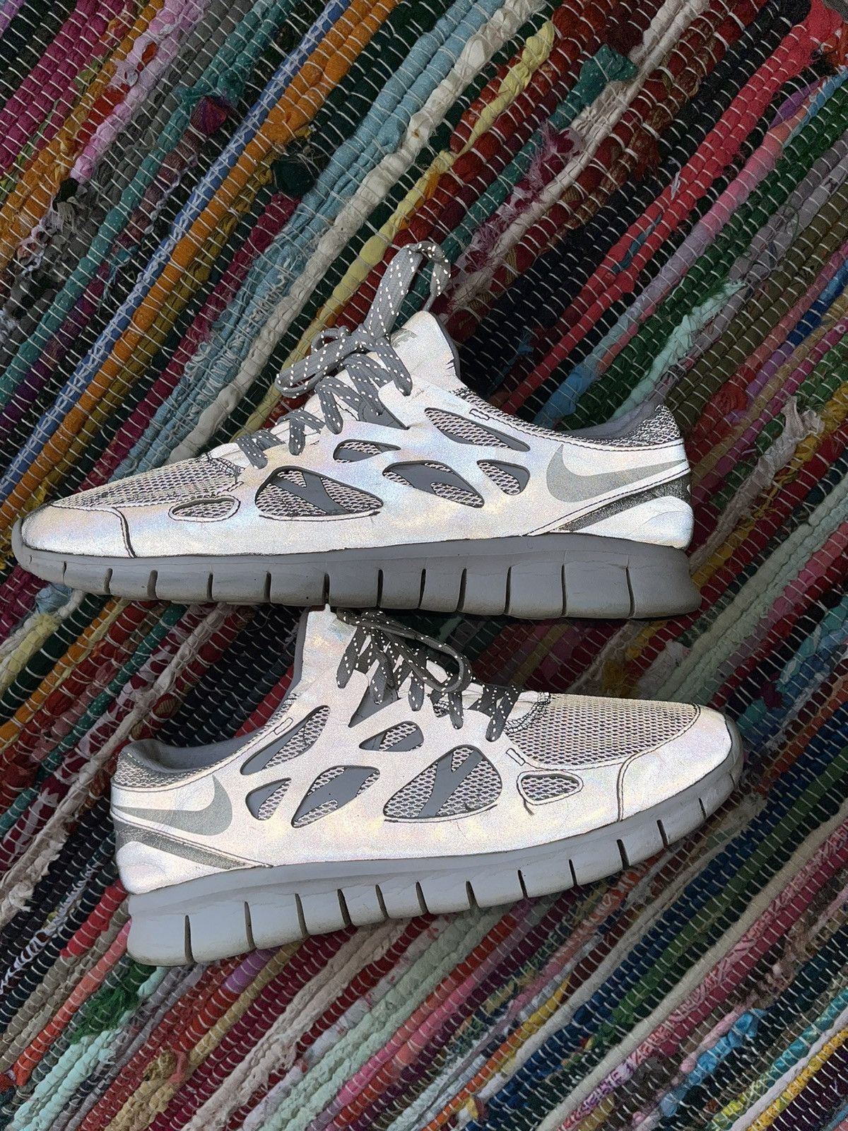 Nike × Vintage Rare Nike Free Run 2.0 Shield reflective gorpcore 3M acg Size US 11 / EU 44 - 1 Thumbnail