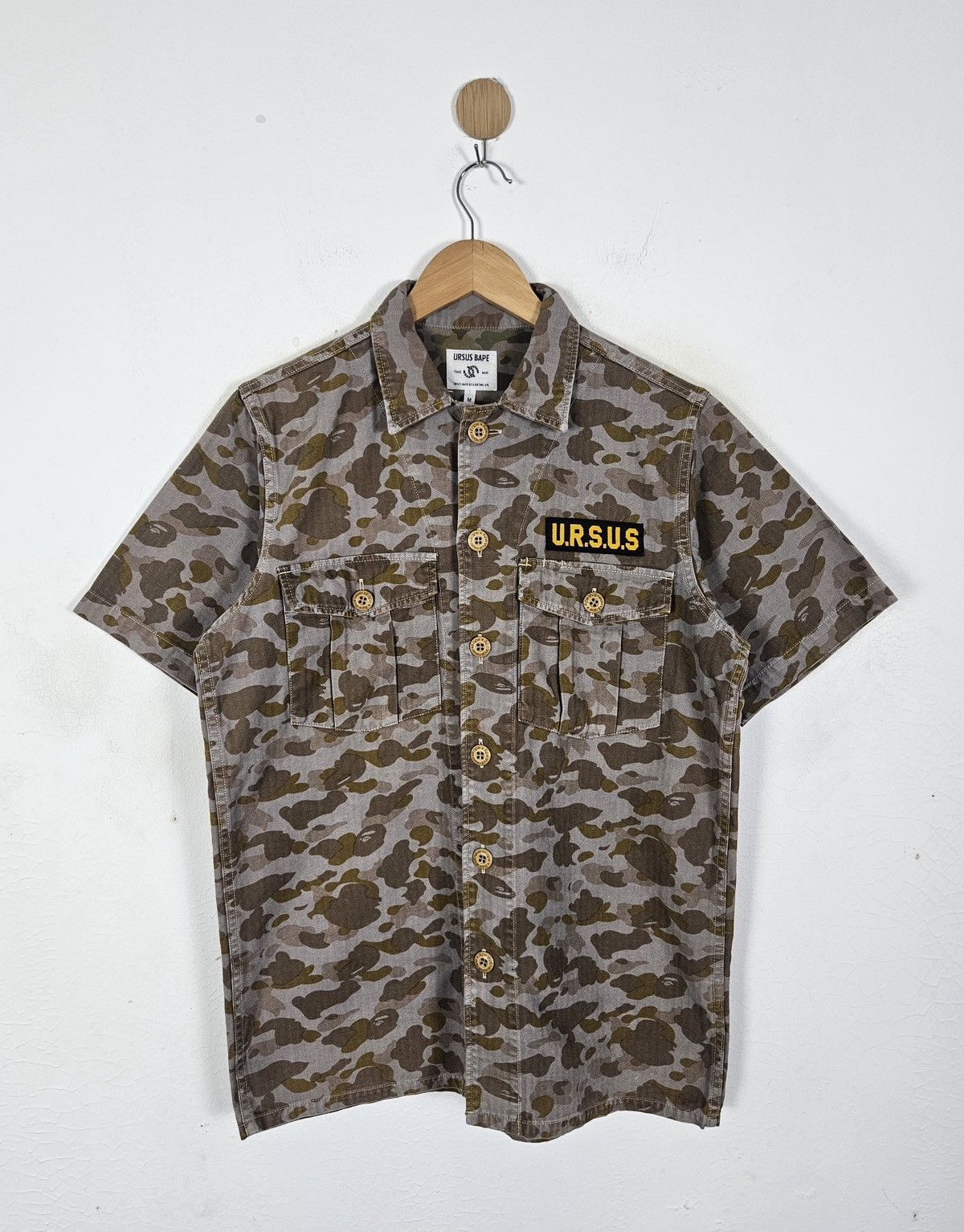 Bape URSUS BAPE by Tetsu Nishiyama camo field shirt jacket Size US M / EU 48-50 / 2 - 1 Thumbnail