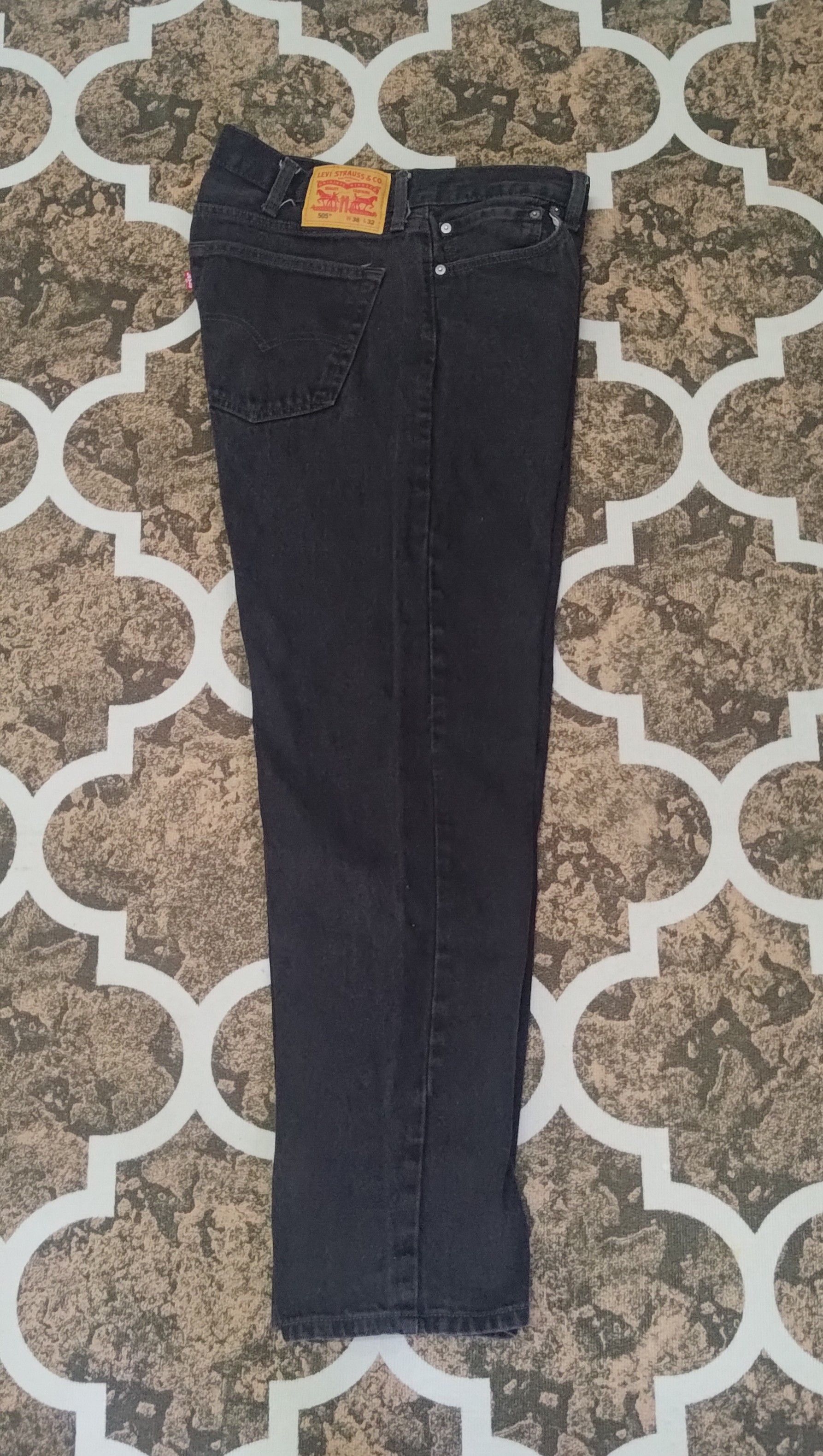 Levi's Levi's 505 W35 L32 Black Denim Size US 37 - 3 Thumbnail
