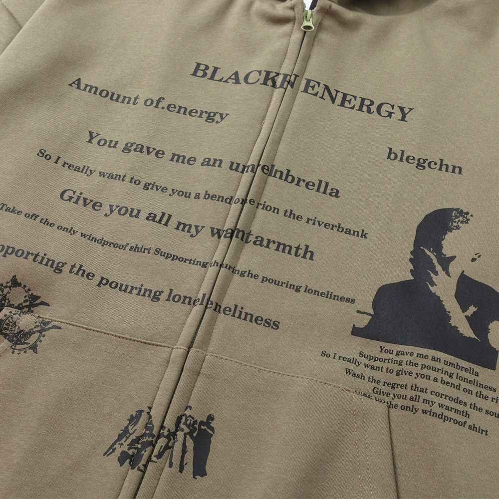 Vintage Men's high street letter loose casual zipper hoodie y2k Size US M / EU 48-50 / 2 - 4 Thumbnail