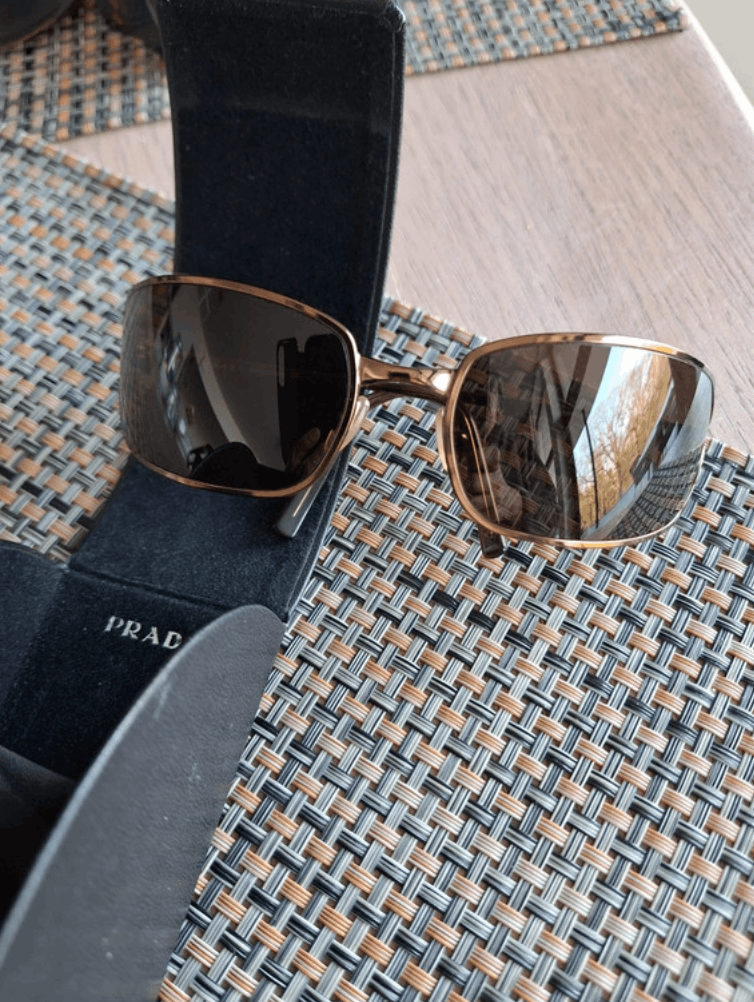 Prada PRADA Sunglasses Rimless Sport Metal Frame Shield Wrap Size ONE SIZE - 2 Thumbnail