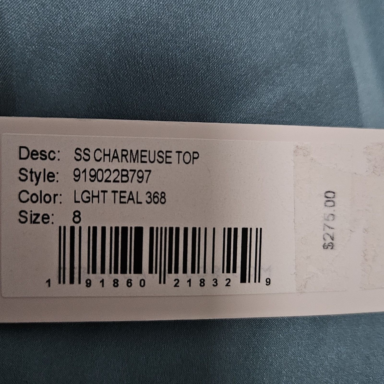 Rebecca Taylor Rebecca Taylor Light Teal Blue Short Sleeve Silk Top V Neck Size M / US 6-8 / IT 42-44 - 5 Thumbnail