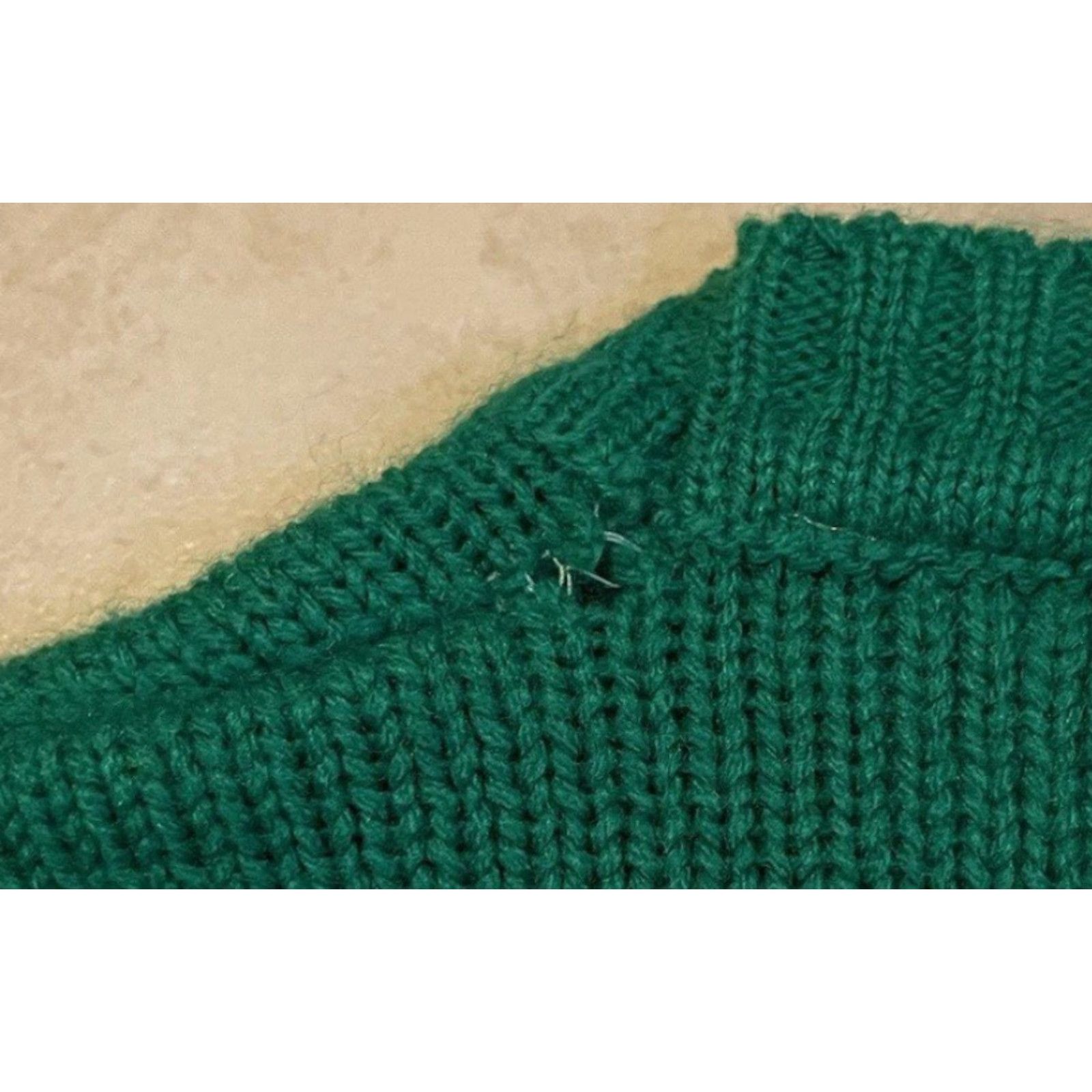 Rainbow VINTAGE Rainbow Striped Knit Sweater M Womens 80s 70s Surf Beach Hang Ten Hawaii OP Green White Ocean Pacific Patterned Pullover Size M / US 6-8 / IT 42-44 - 5 Thumbnail
