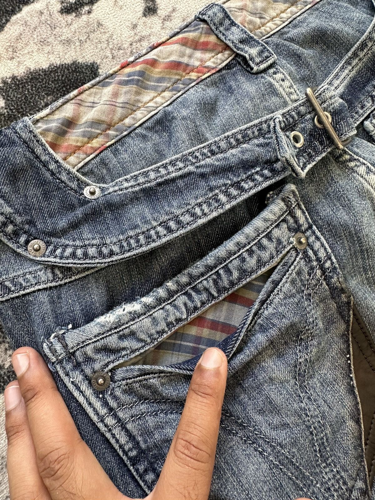 Dolce & Gabbana SS2007 D&G cummerband denim buckle back Size US 32 / EU 48 - 8 Thumbnail