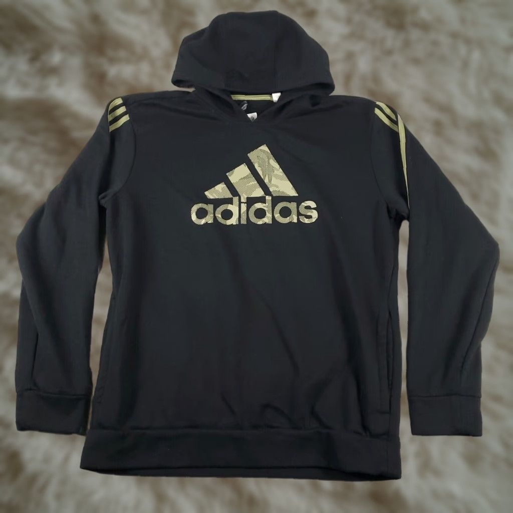Adidas Adidas Hoodie Mens Large Black Casual Pullover Sweatshirt Size US L / EU 52-54 / 3 - 1 Thumbnail