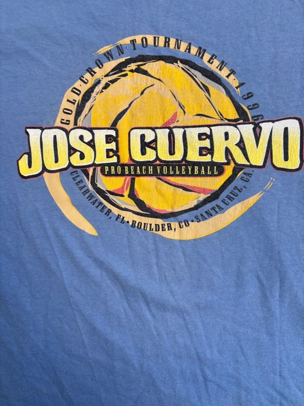 Hanes Men's Vintage 1996 Single Stitch Jose Cuervo T-Shirt Blue L Size US L / EU 52-54 / 3 - 1 Thumbnail