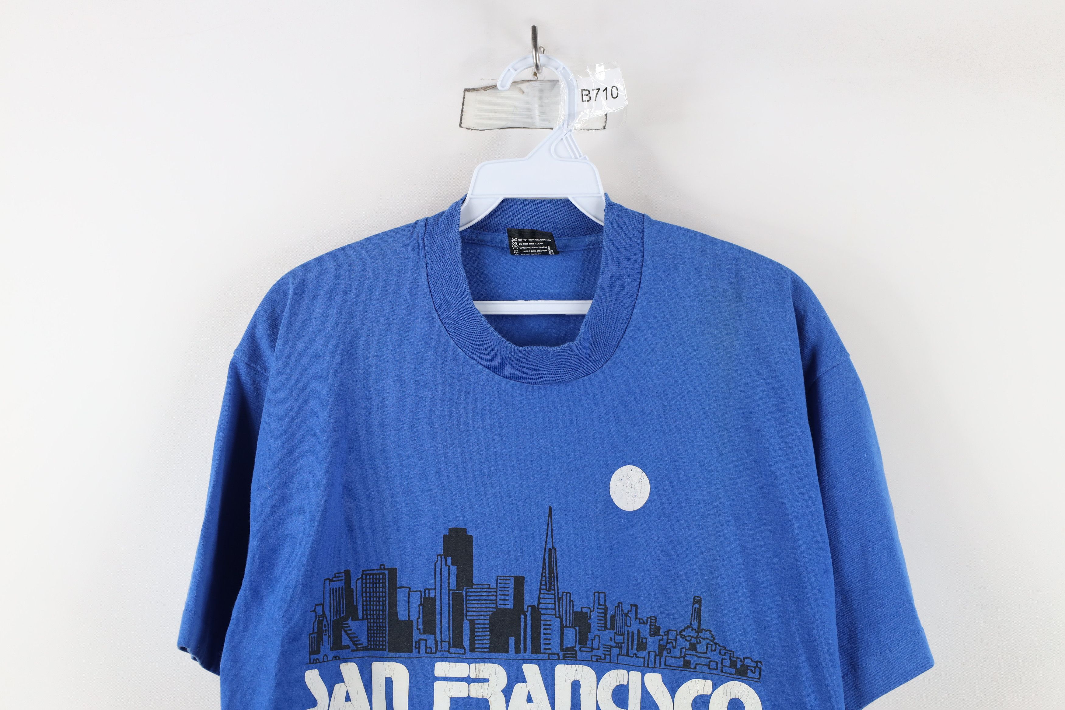 Vintage Vintage 80s 90s Streetwear San Francisco T-Shirt Blue USA Size US XL / EU 56 / 4 - 2 Thumbnail