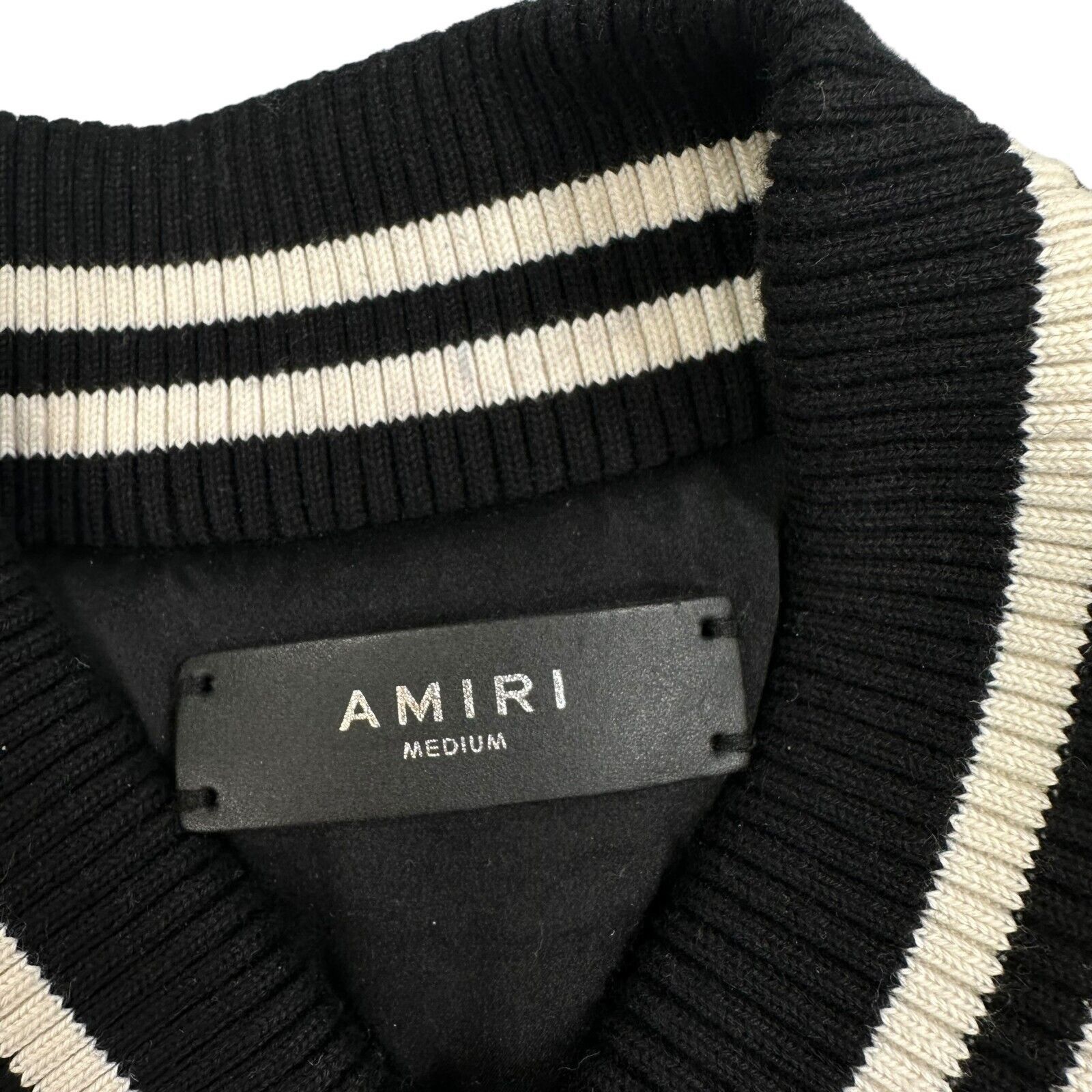 Amiri Amiri Size M Bomber Jacket Black Embroidered Rhinestone Size US M / EU 48-50 / 2 - 4 Thumbnail