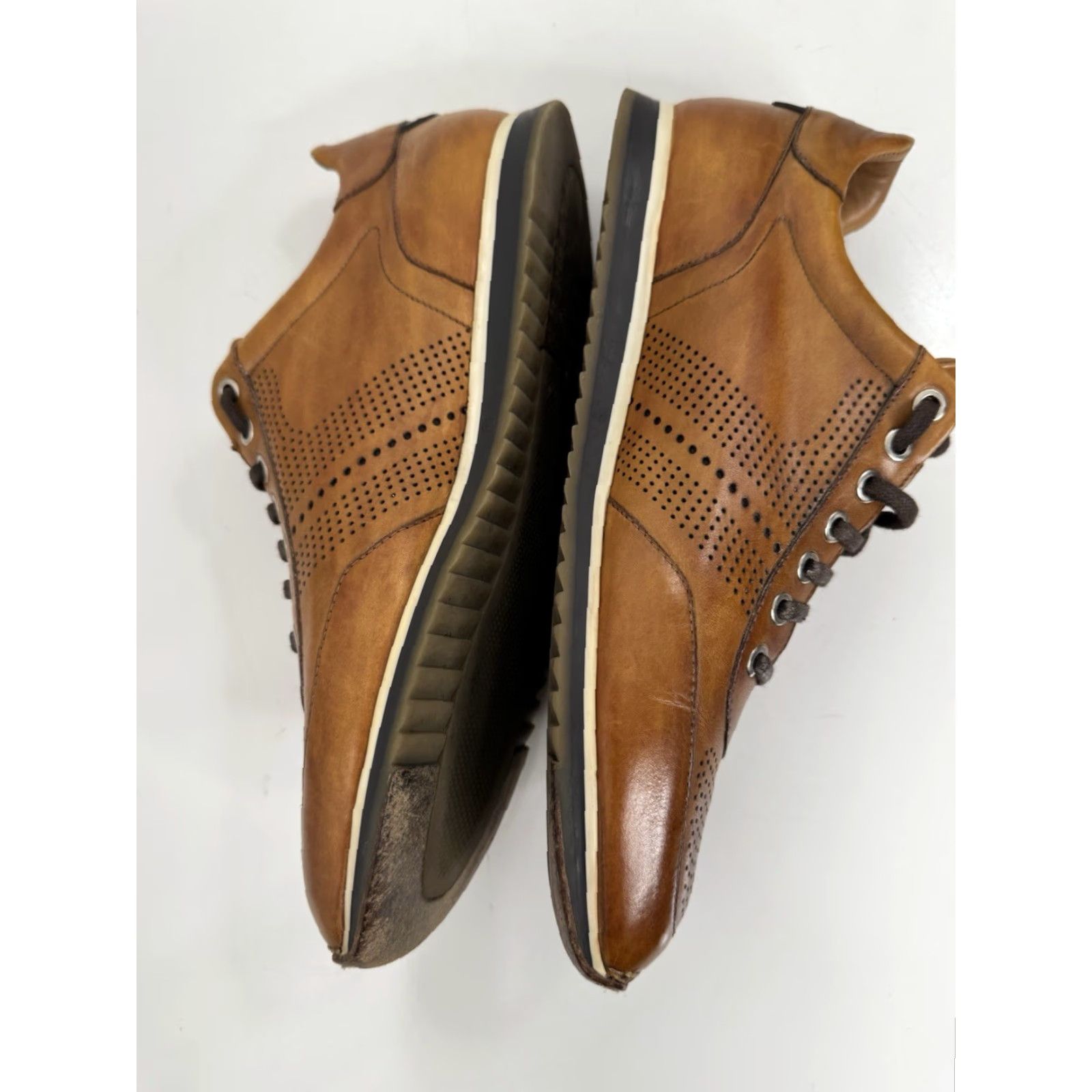 Magnanni MAGNANNI Leather 10 M Sneakers Mens Casual Lace Up Brown Leather Sneaker US Size 10 Size US 10 / EU 43 - 3 Thumbnail