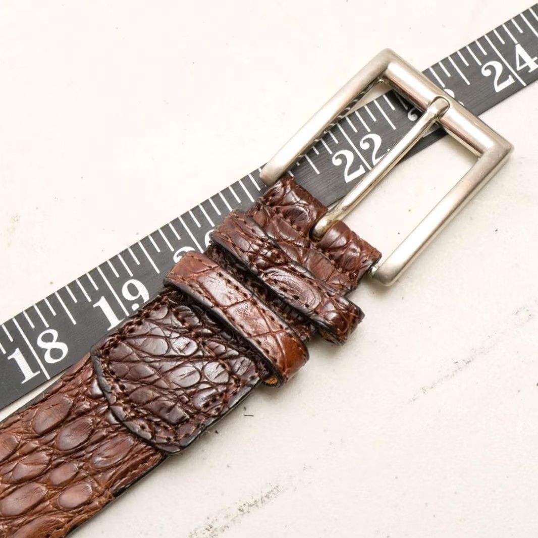 Vintage VINTAGE Peter Huber Luxury Reptile Leather Belt Men's Belt Brown 42 Leather Casual Fashion Mens Size 42 - 2 Thumbnail