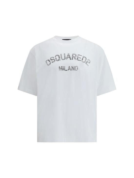 Tシャツ・カットソー DSQUARED2 Men T-shirt White S74GD1477D20020 961 Dsquared2 DSQUARED2 Men T-Shirts S74GD1477D20020 961 WHITE
