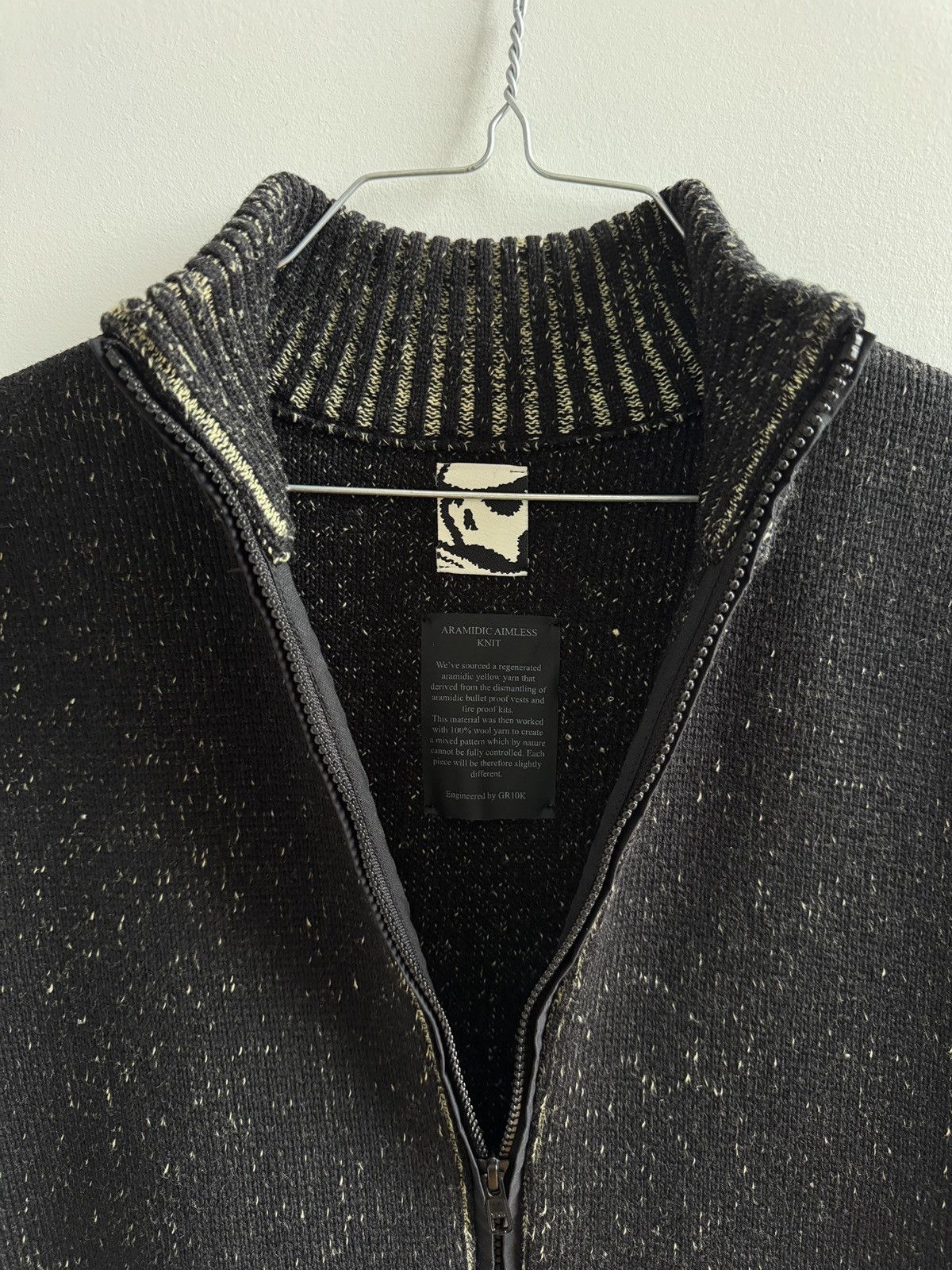 GR10K GR10K Aramidic Aimless Knit Vest Zip Up Black/yellow Size US M / EU 48-50 / 2 - 4 Thumbnail