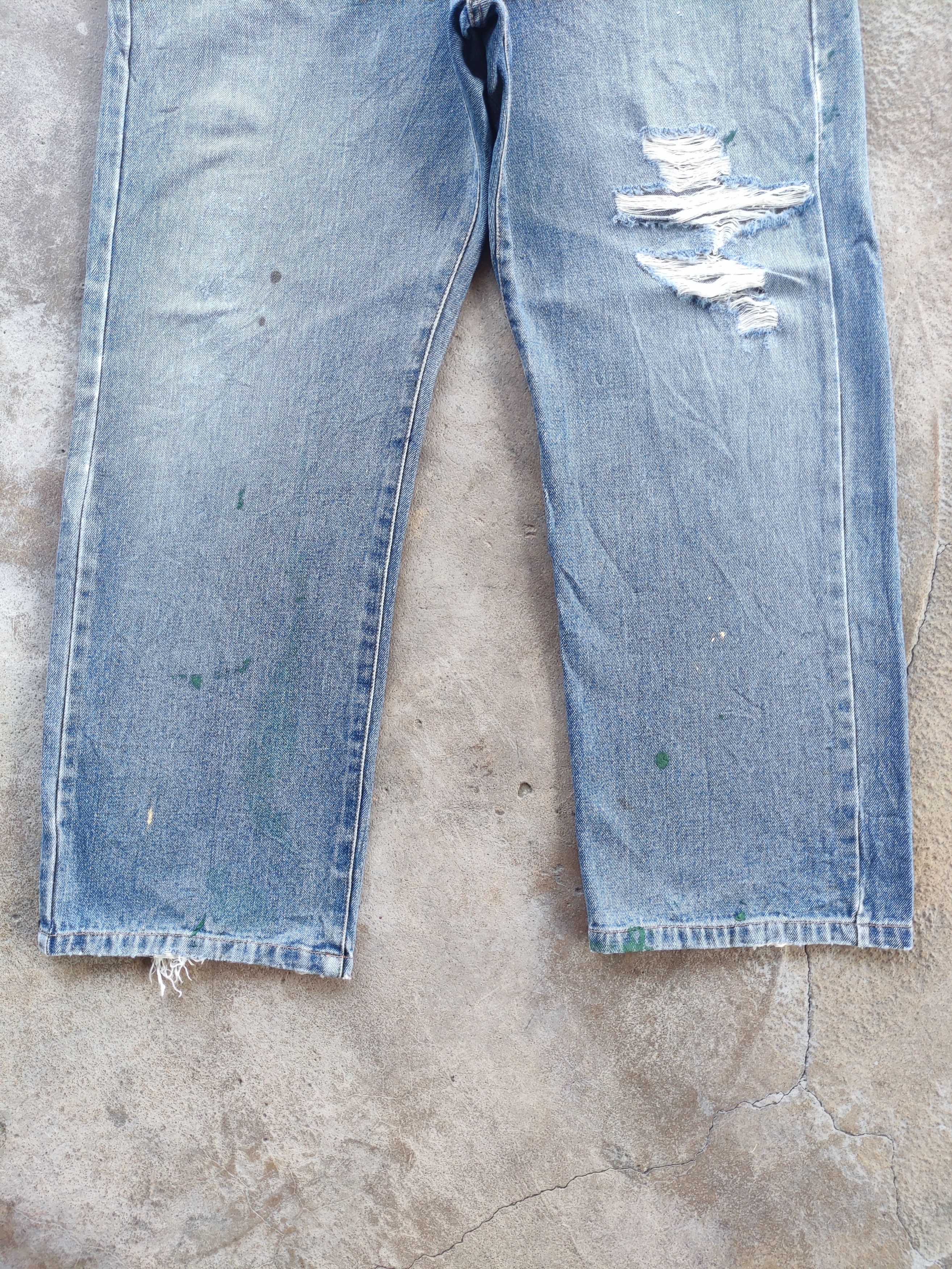 Japanese Brand W34 Vintage Japanese Baggy Jeans Distressed Faded Pants Size US 35 - 4 Thumbnail