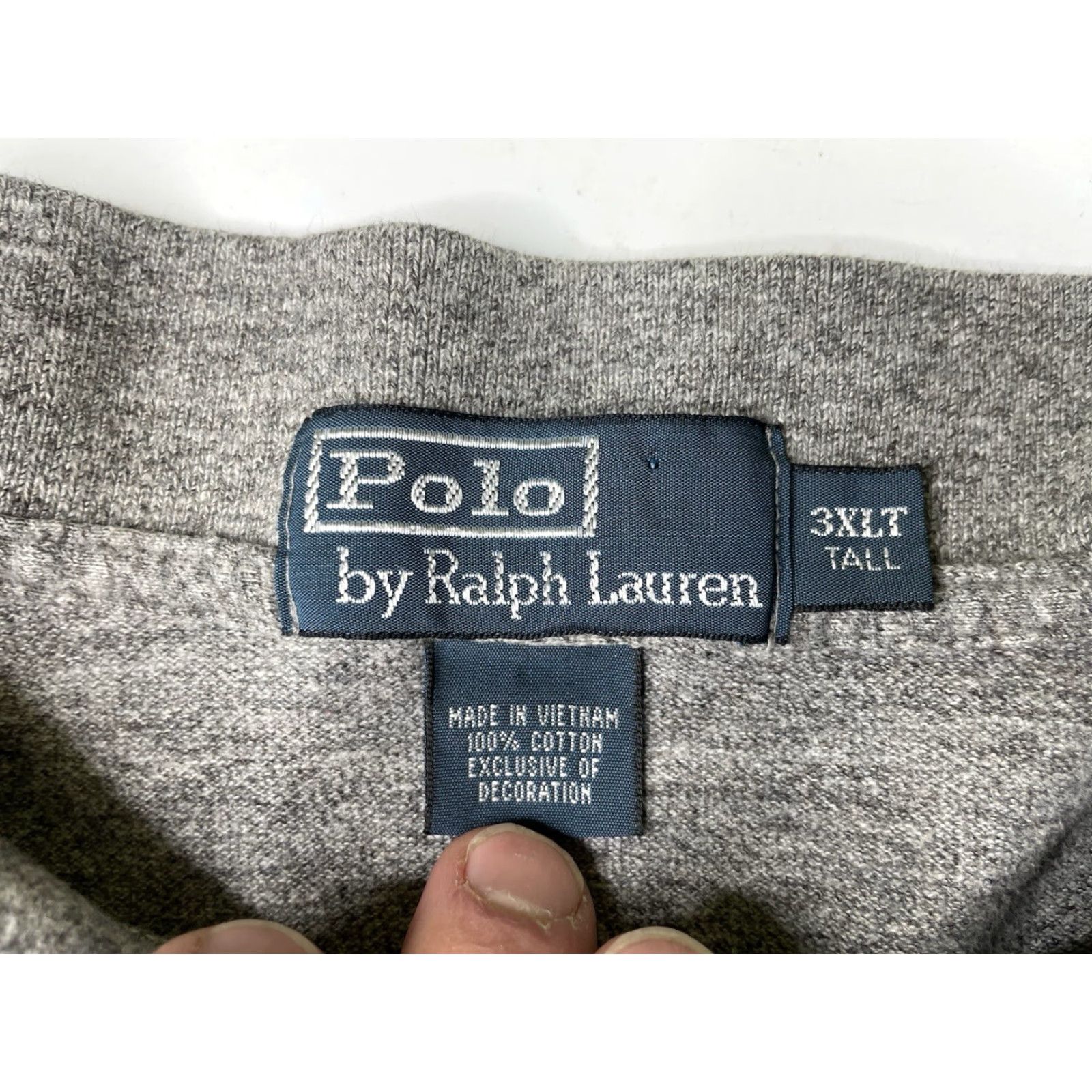 Polo Ralph Lauren Polo Ralph Lauren Polo Shirt Mens 3XLT Short Sleeve Gray Heathered Pony Shirt Size US XXL / EU 58 / 5 - 3 Thumbnail