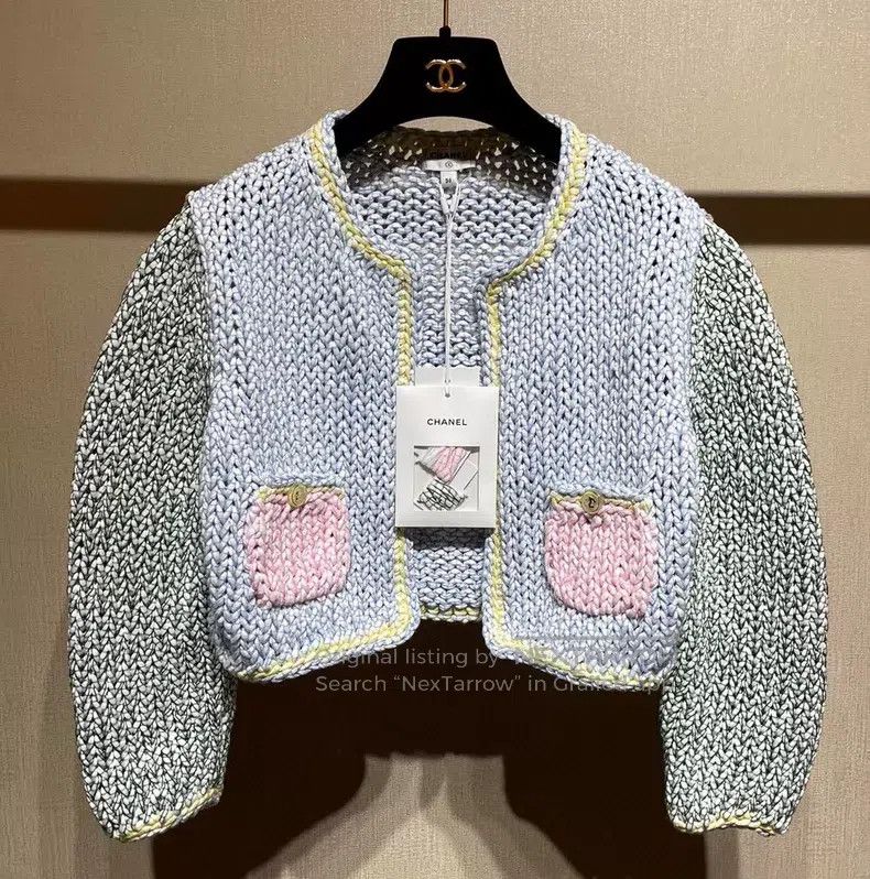 Chanel Chanel Macaron colour colour knitted jacket Size XS / US 0-2 / IT 36-38 - 1 Thumbnail