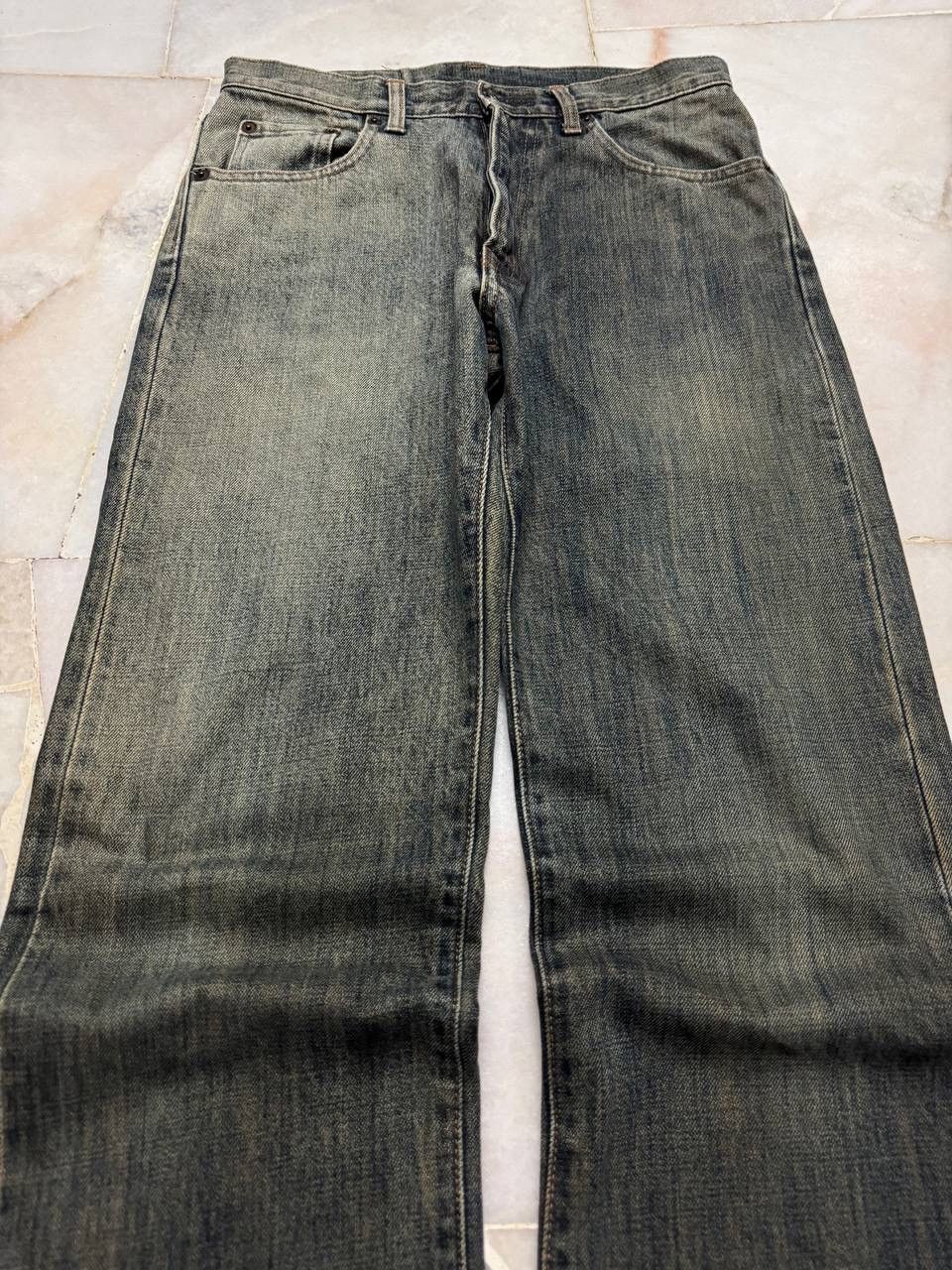 If Six Was Nine VINTAGE GOLD RUSH FADE RUSTY WIDE DARK JEANS JAPAN Size US 28 / EU 44 - 4 Thumbnail