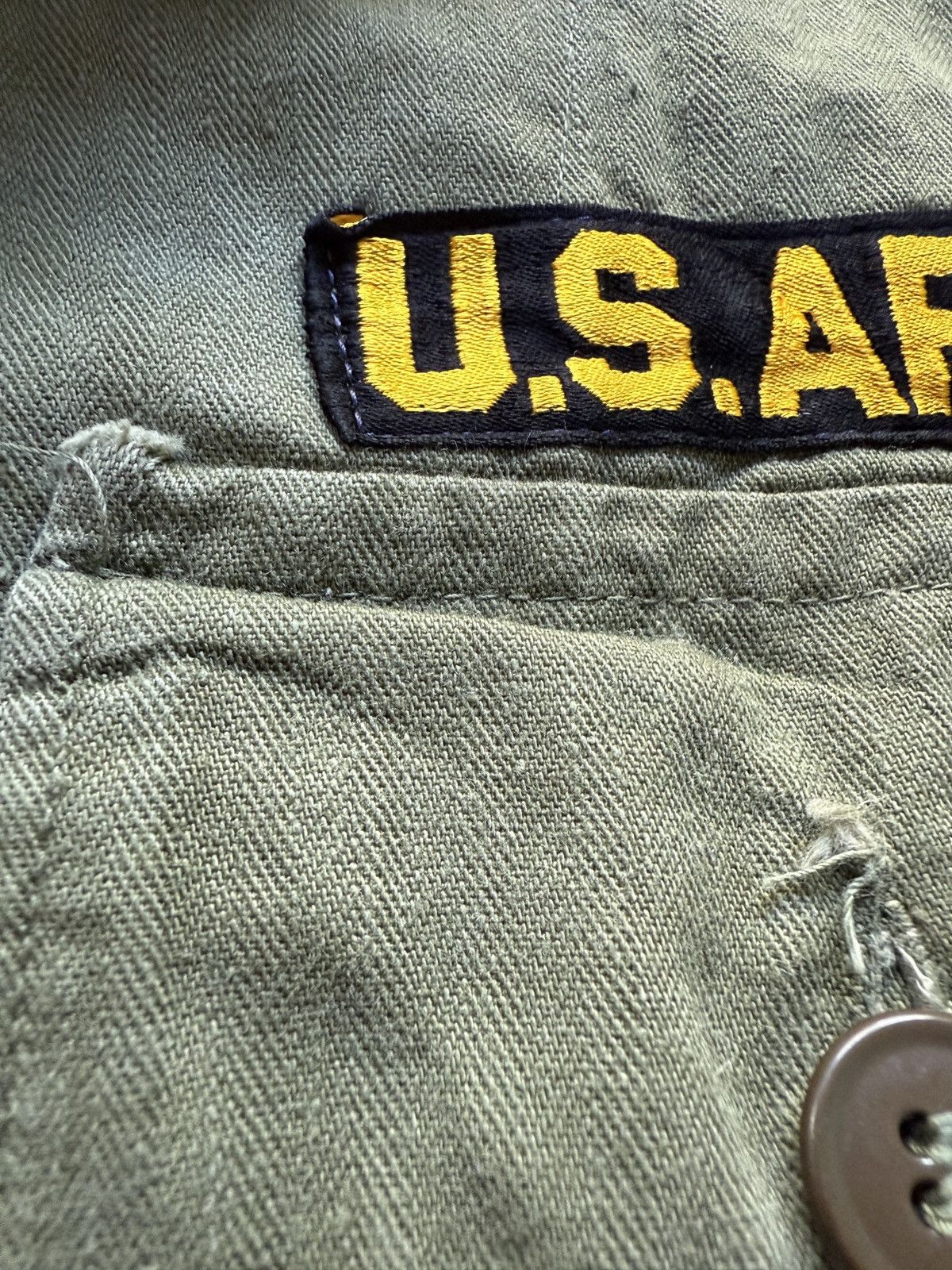 Vintage Vintage 50s HBT US Army Herringbone Twill Jacket Size US M / EU 48-50 / 2 - 5 Thumbnail
