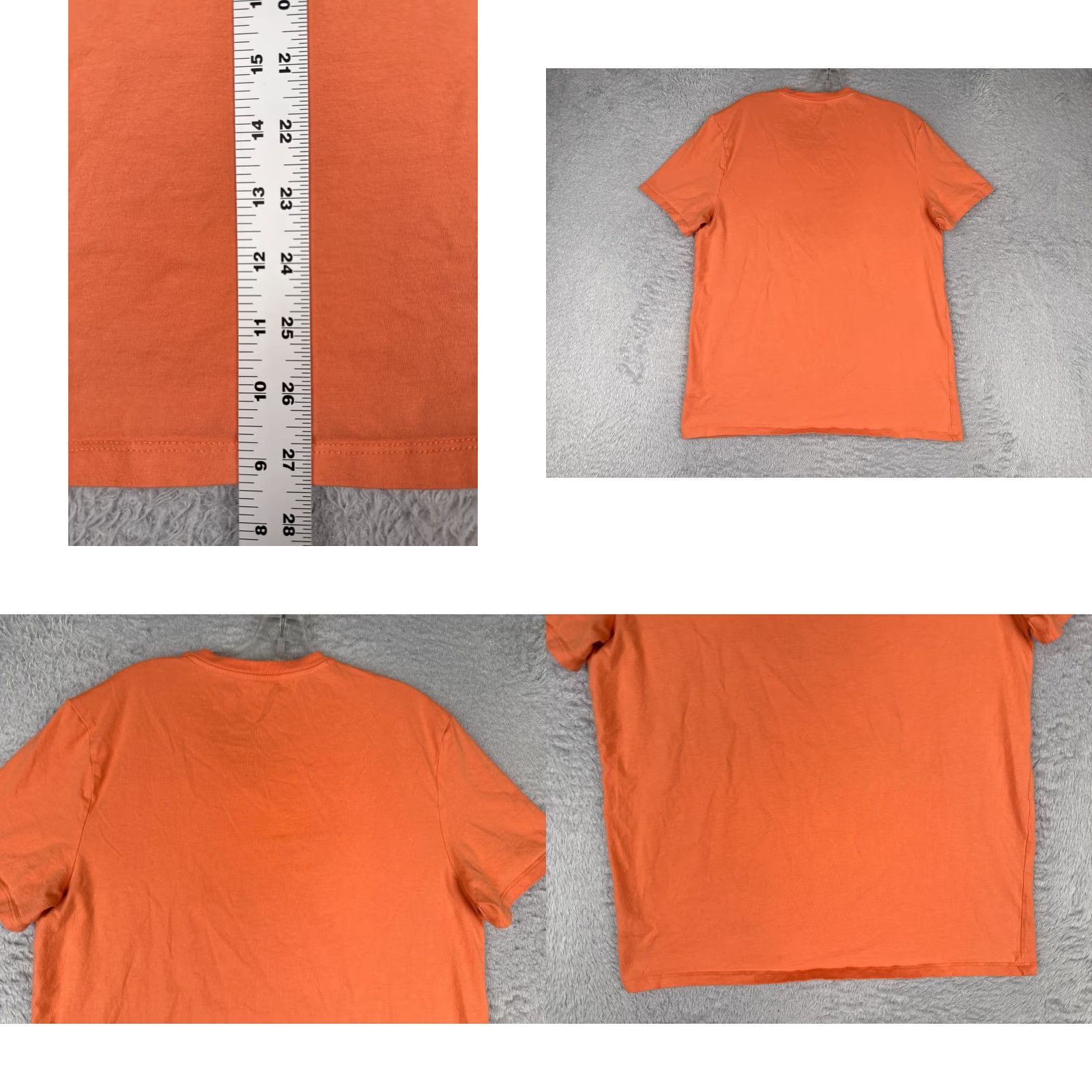 Tommy Hilfiger Tommy Hilfiger Shirt Adult Medium Orange V-Neck Cotton Blend Short Sleeve Size M / US 6-8 / IT 42-44 - 9 Thumbnail