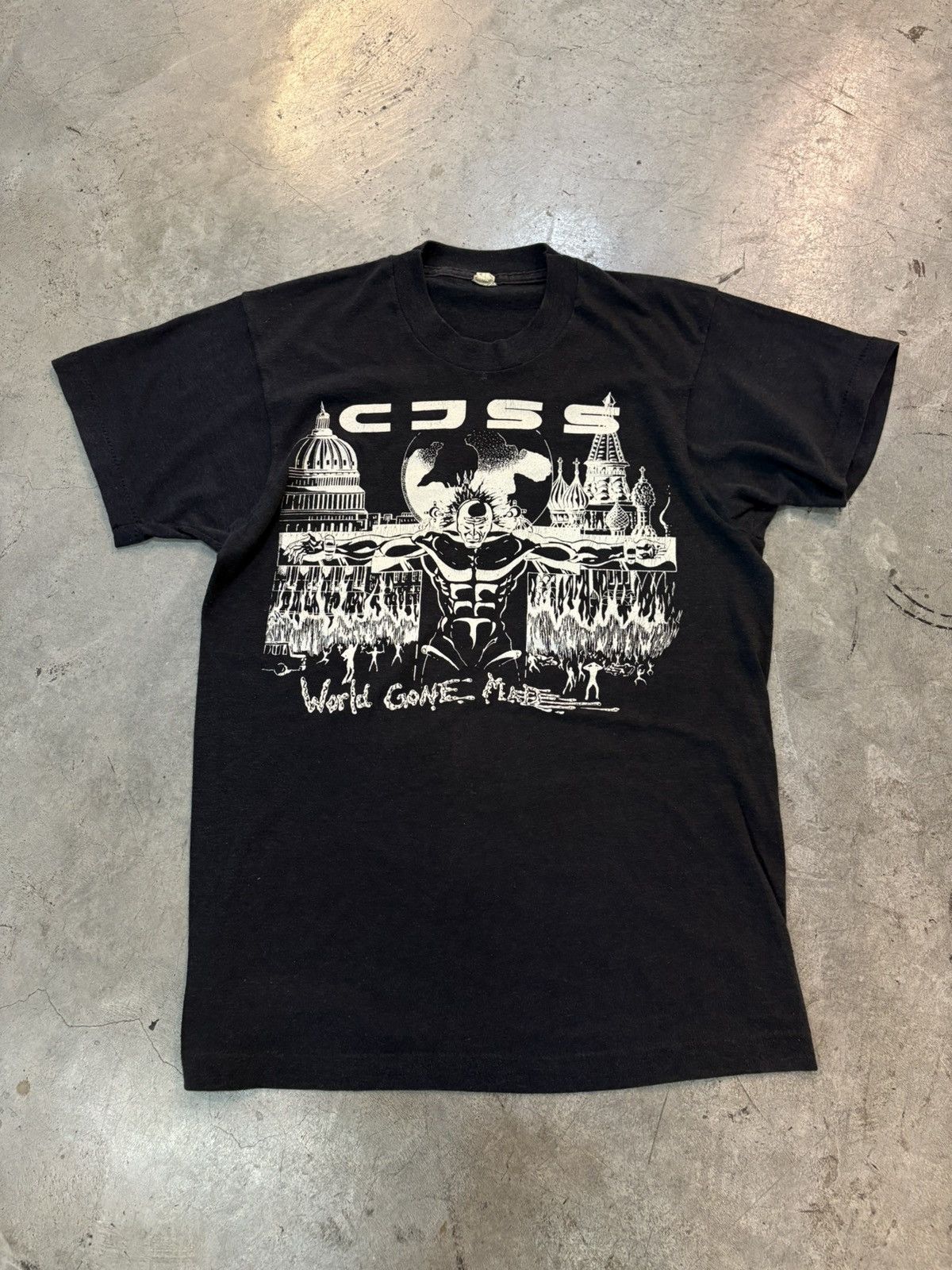 Vintage CJSS “World Gone Mad 80s Size US M / EU 48-50 / 2 - 1 Thumbnail