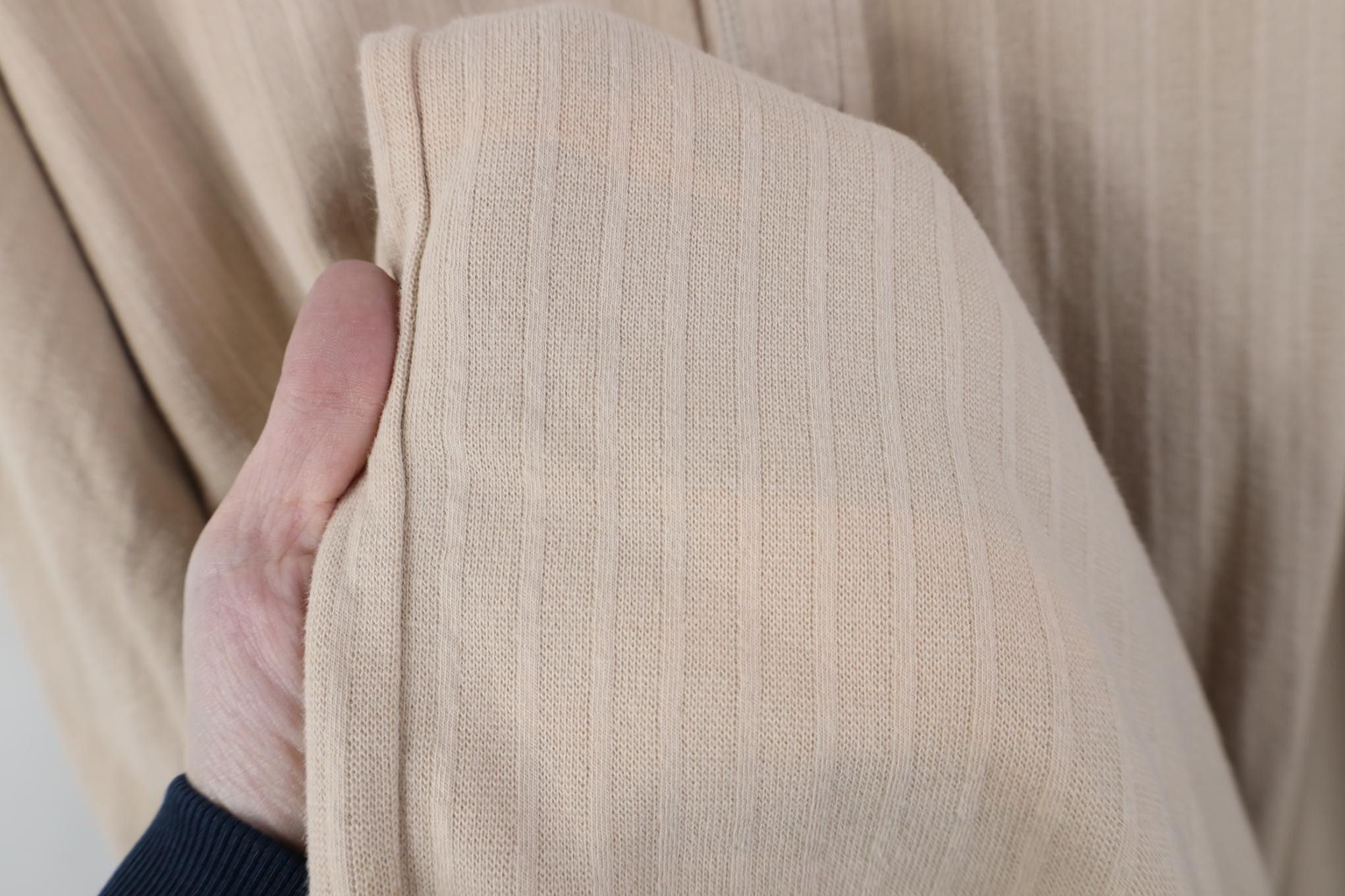 Vintage Vintage 90s Streetwear Ribbed Knit Henley T-Shirt Beige Size US XL / EU 56 / 4 - 6 Thumbnail