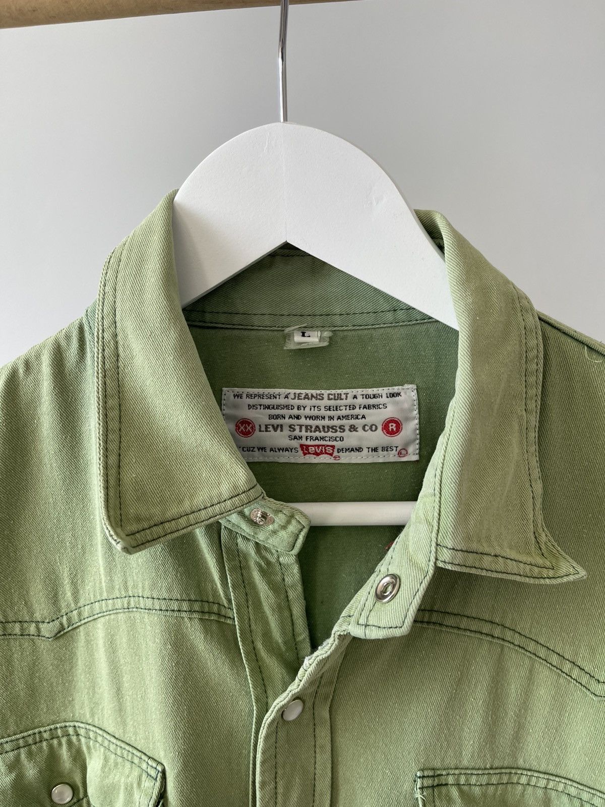 Levi's Crazy SunFaded Vintage Levi's Red Tab Pearl Snap Shirt Size US L / EU 52-54 / 3 - 7 Thumbnail