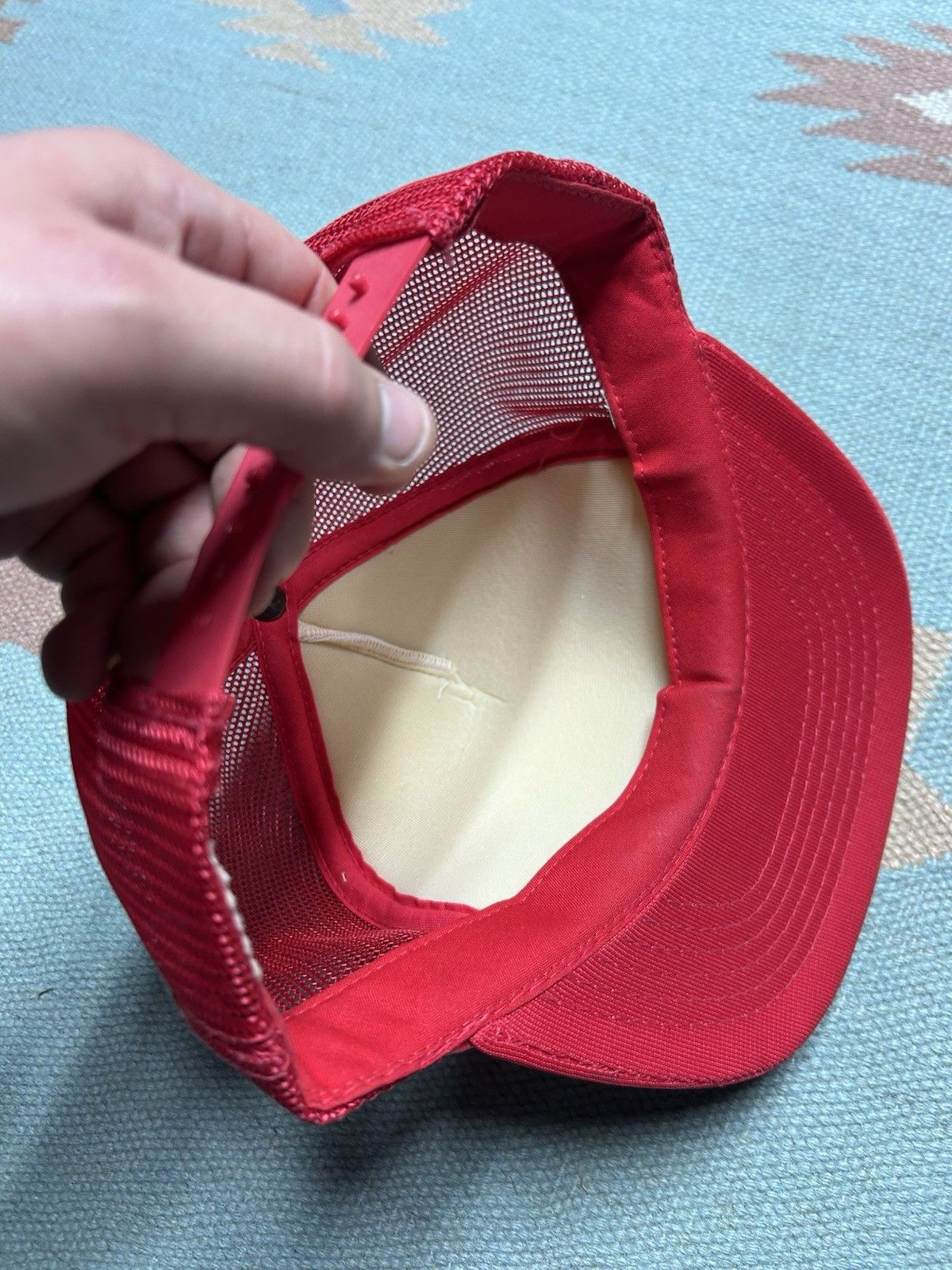 Vintage Vintage 90s trucker hat Big L lumberland Michigan red white Size ONE SIZE - 6 Thumbnail
