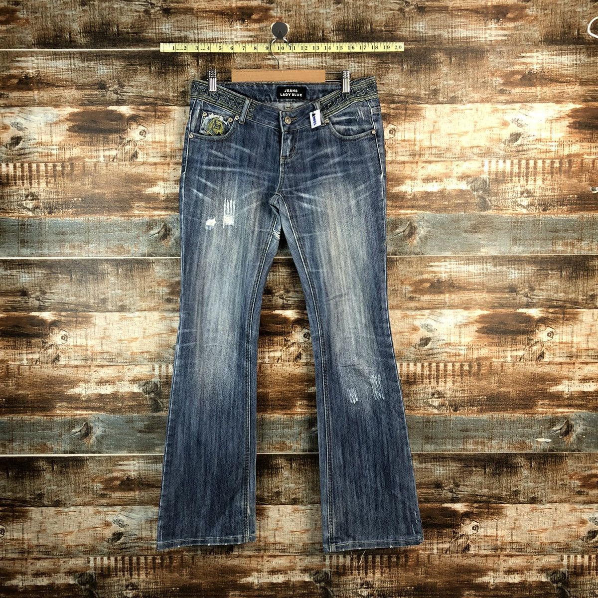 Japanese Brand Lady Blue Jeans blue Distressed Denim Pants #A2442 Size 29" - 1 Thumbnail