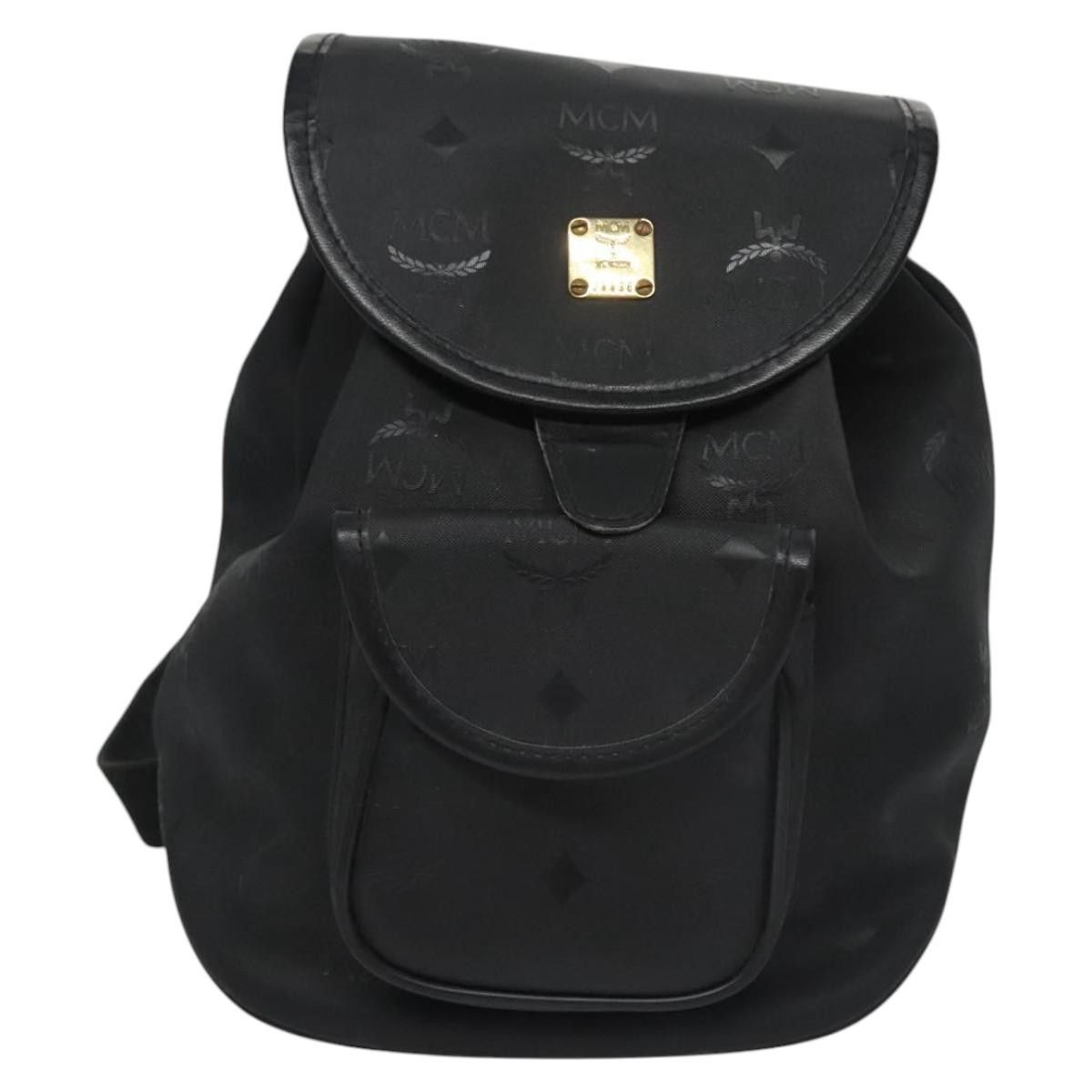 MCM Visetos Black Canvas Backpack Bag (Pre-Owned) Size ONE SIZE - 1 Thumbnail