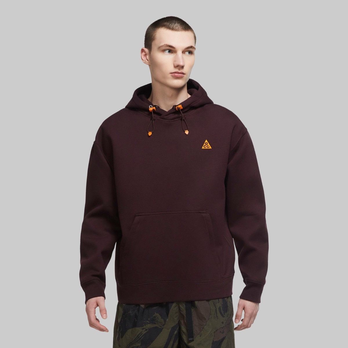 Nike 🔥Nike ACG Pullover Fleece Hoodie Deep Burgundy & Clay Orange Size US M / EU 48-50 / 2 - 21 Thumbnail