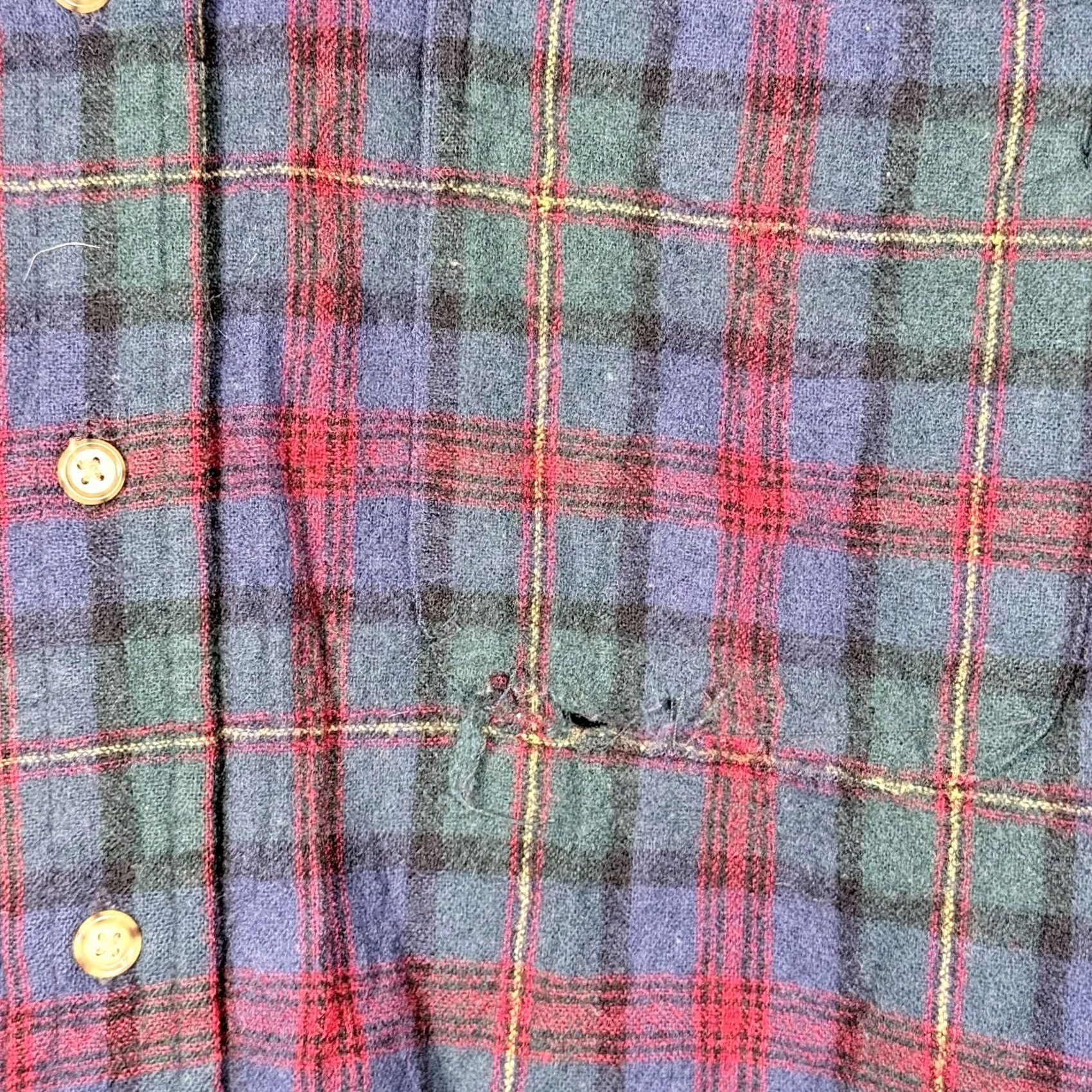 Pendleton Pendleton Shirt Long Sleeve Button-Up Plaid Virgin Wool Green/Blue Mens M Size US M / EU 48-50 / 2 - 4 Thumbnail