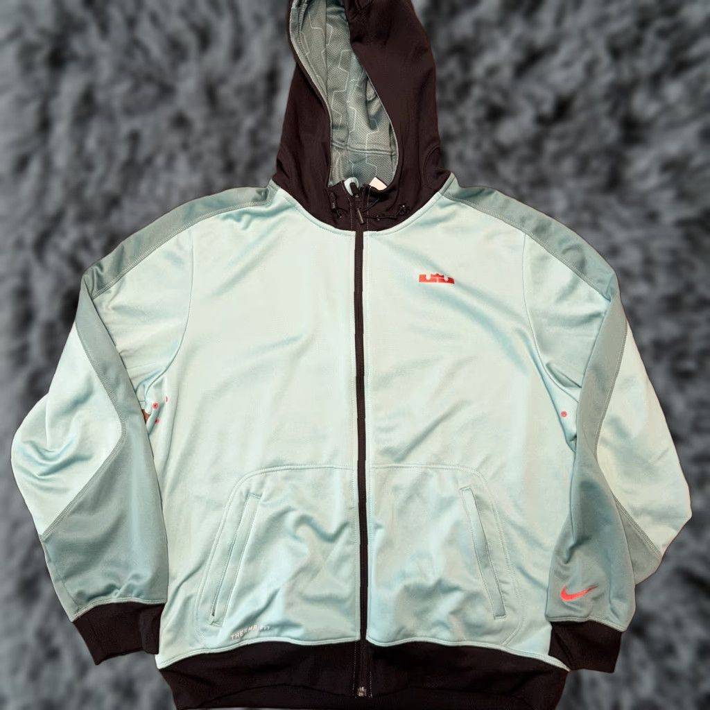Nike Nike LeBron James Circuitry Hero Therma-Fit Hoodie Zip Up Jacket Men’s XL Teal Size US L / EU 52-54 / 3 - 1 Thumbnail